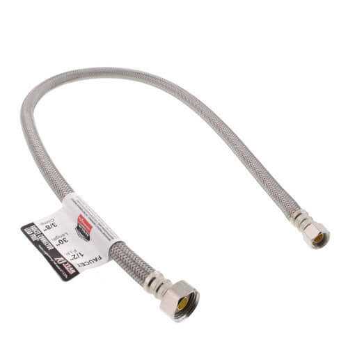 Fluidmaster PRO1F30 30 inch Faucet Connection Hose, 3/8 inch Compression x 1/2 inch F.i.p., Other - Cheap Fitting
