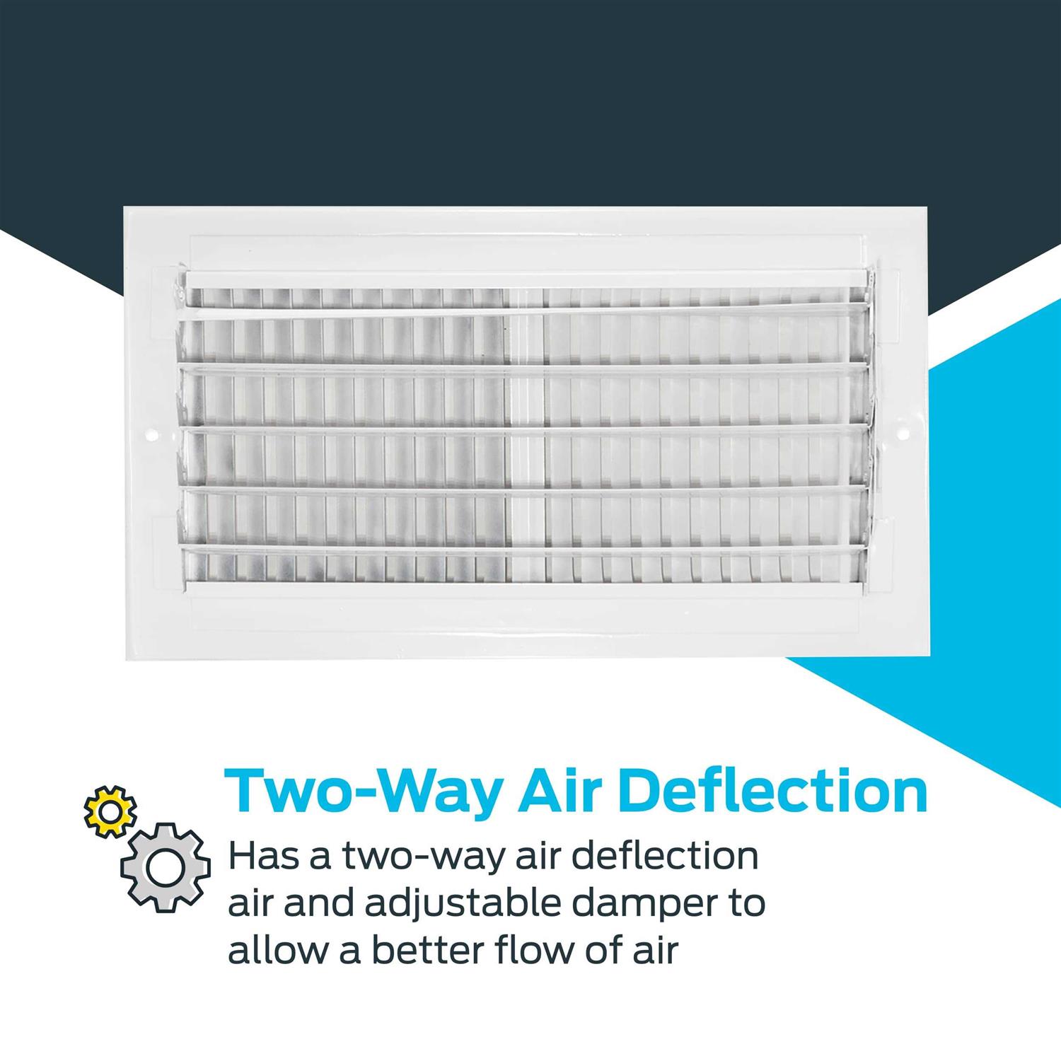 Ez-flo Ventilation Steel Sidewall/Ceiling Register 12 in. x 6 - Cheap Fitting