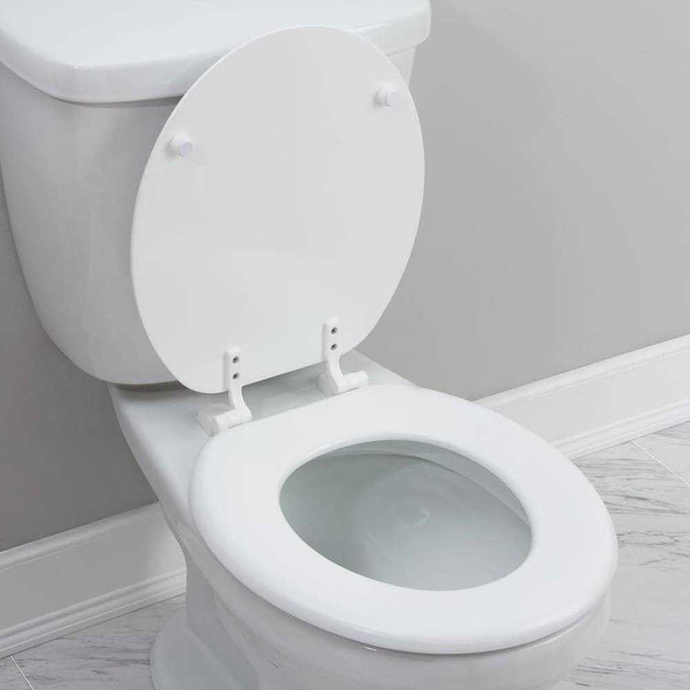 Project Source Wood White Round Toilet Seat HY-D04 - Cheap Fitting