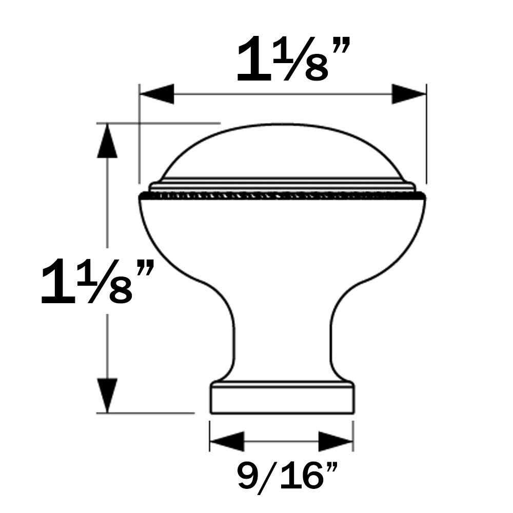 Vesta Hardware Vesta Purity 1-1/8 Round Knob in Unlacquered V7003ULB - Cheap Fitting