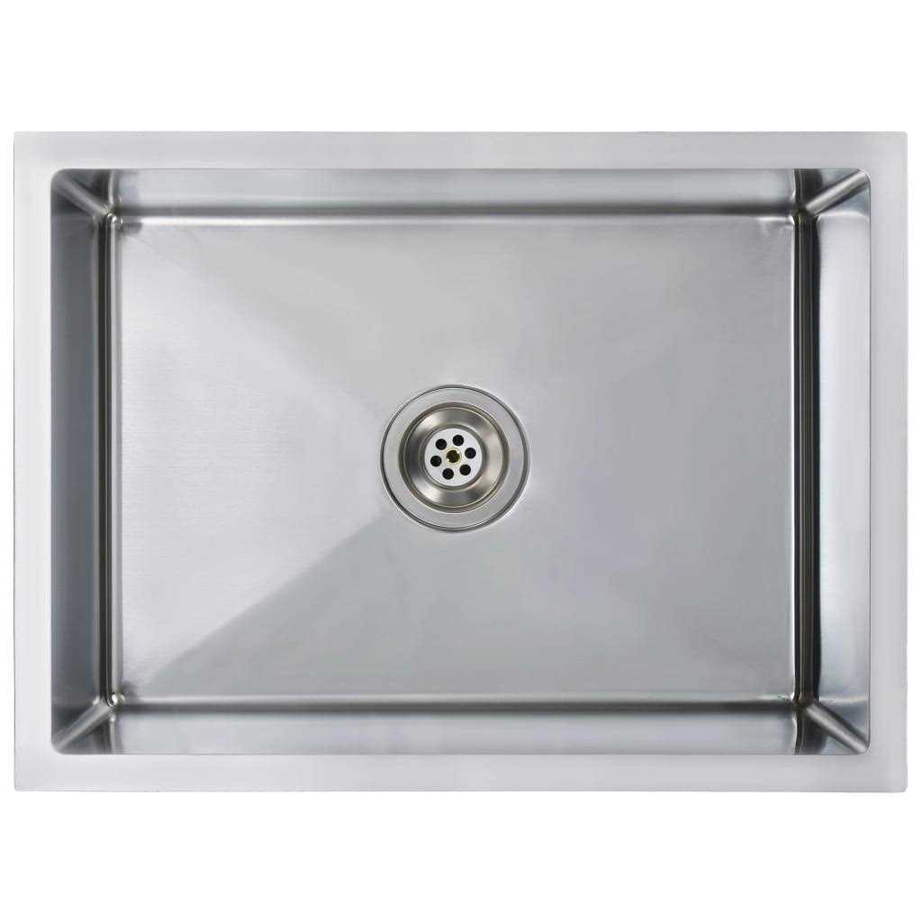 vidaXL Handmade Kitchen Sink Stainless Steel - Cheap Fitting