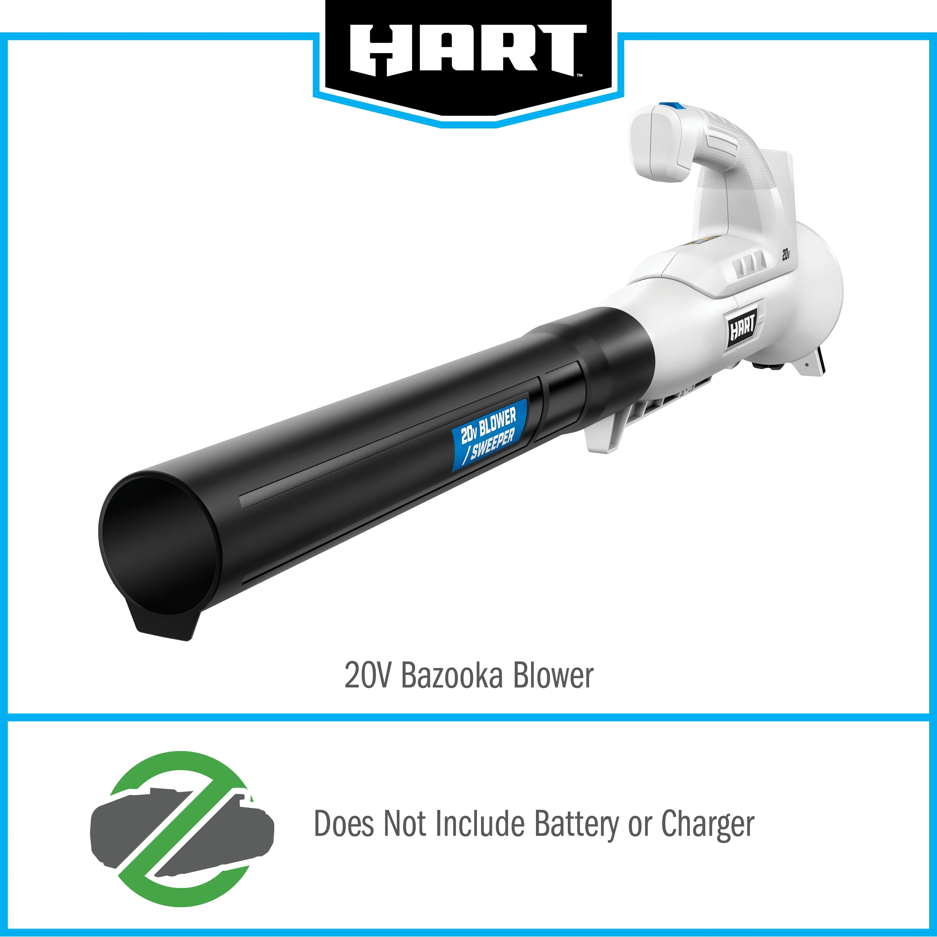 Hart 20-Volt 200 CFM Bazooka Blower Kit, (1) 20-Volt 2Ah Lithium-Ion Battery and Charger - Cheap Fitting