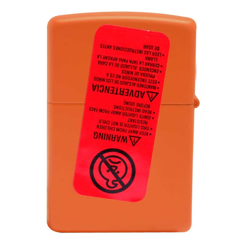 Zippo Lighter Orange Matte - Cheap Fitting