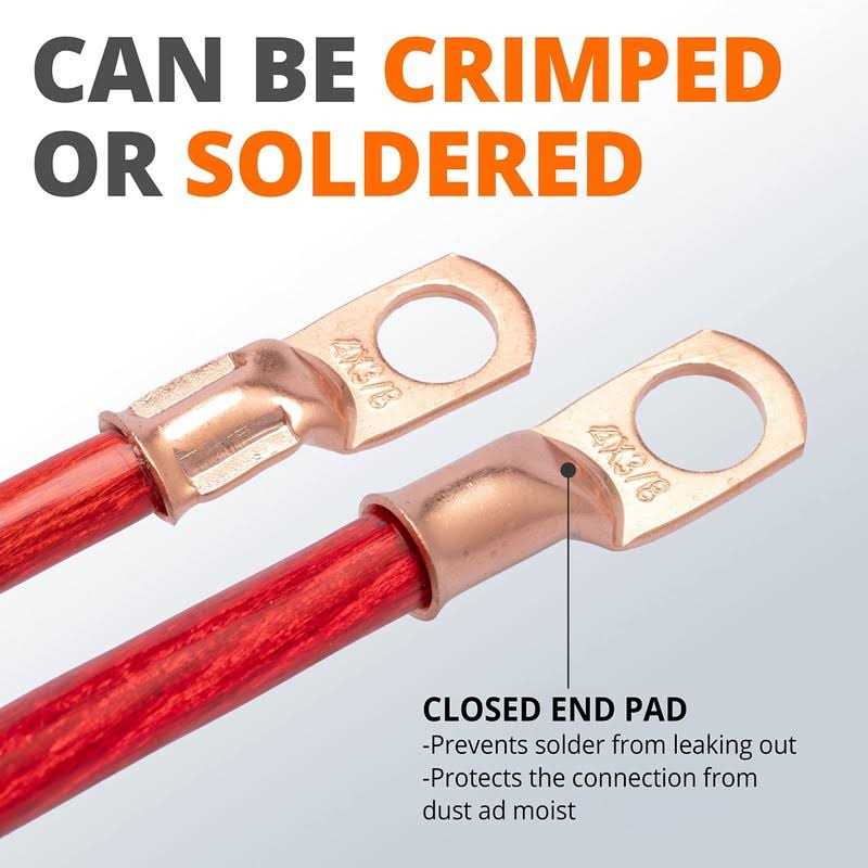 Wirefy Gauge Wire Lugs Copper Cable Lugs Battery Terminal Connectors - Cheap Fitting