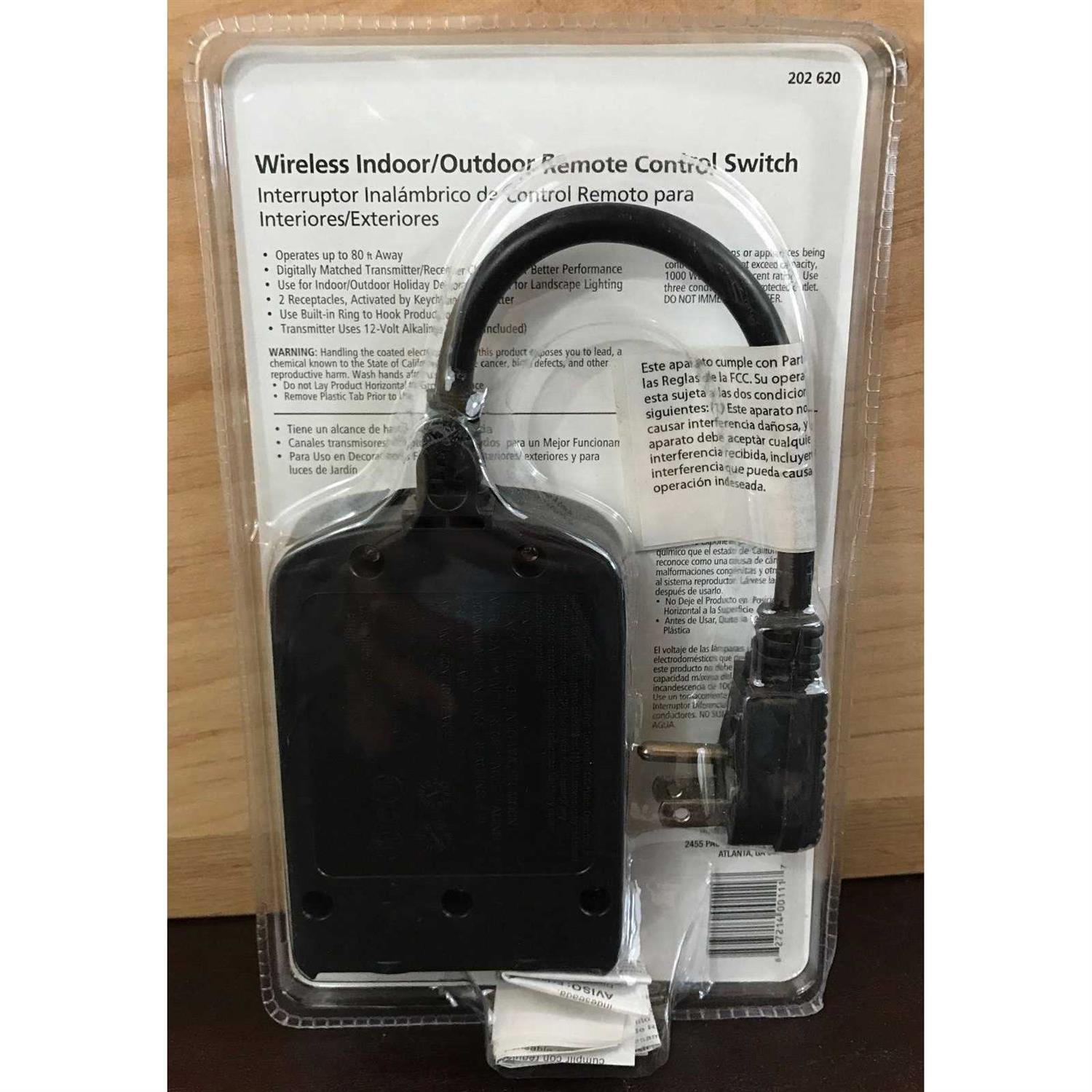 Home Accents Holiday Wireless Indoor Outdoor Remote Control Switch - Cheap Fitting