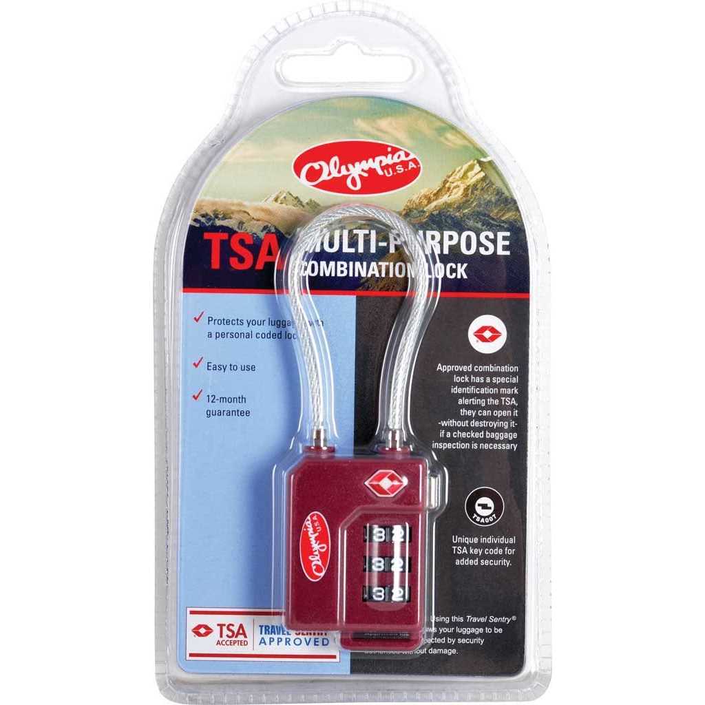 Olympia USA TSA 3-Dial Cable Combination Lock - Cheap Fitting