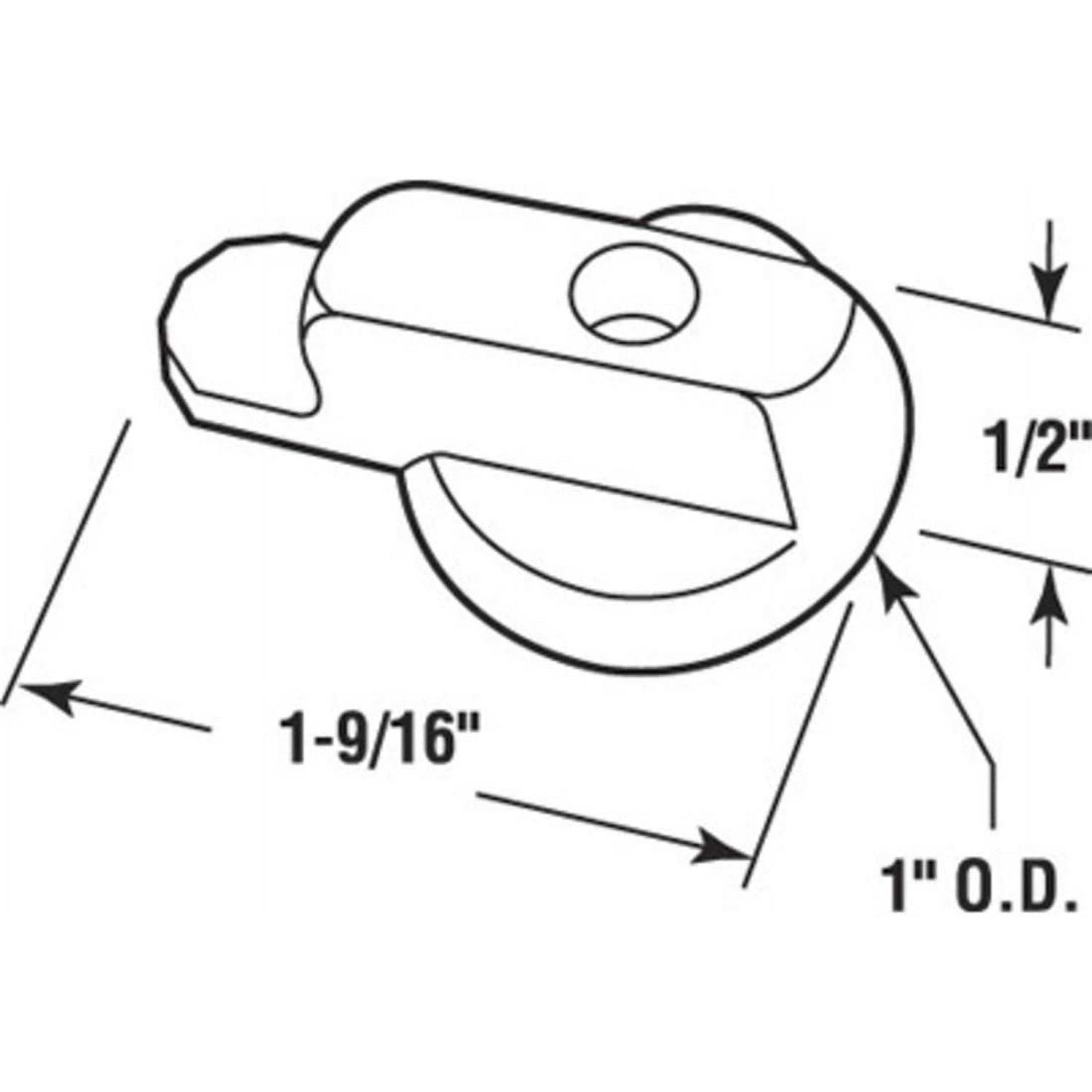 White Hinged Screen Door Latch for Andersen Doors - Cheap Fitting