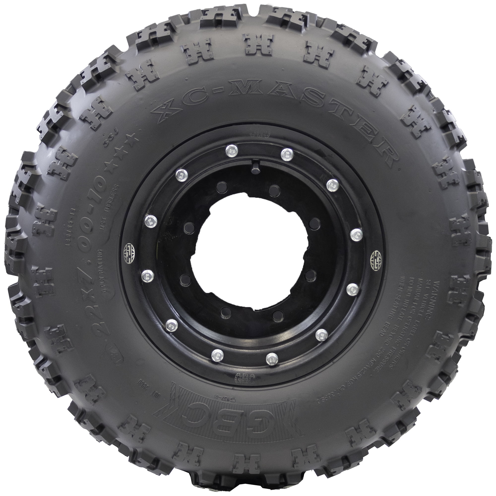 GBC XC-Master 22x7-10 6-PLY Rated front ATV Tire, Cross-Country All-Terrain Tire - Cheap Fitting