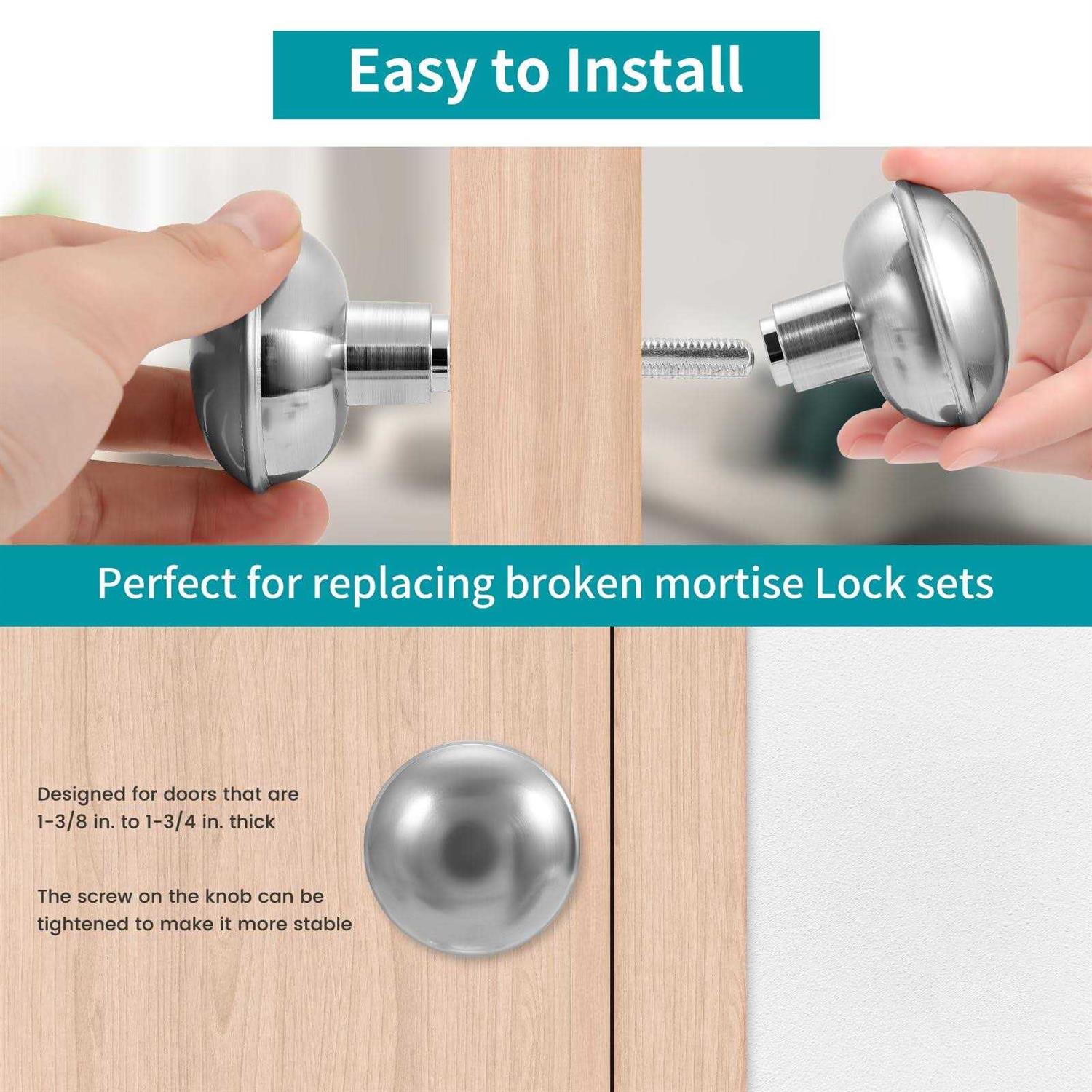 newliplace Vintage Style Door Knob Set with Spindle Antique Door Knobs Replacement Set for Interior Doors - Cheap Fitting