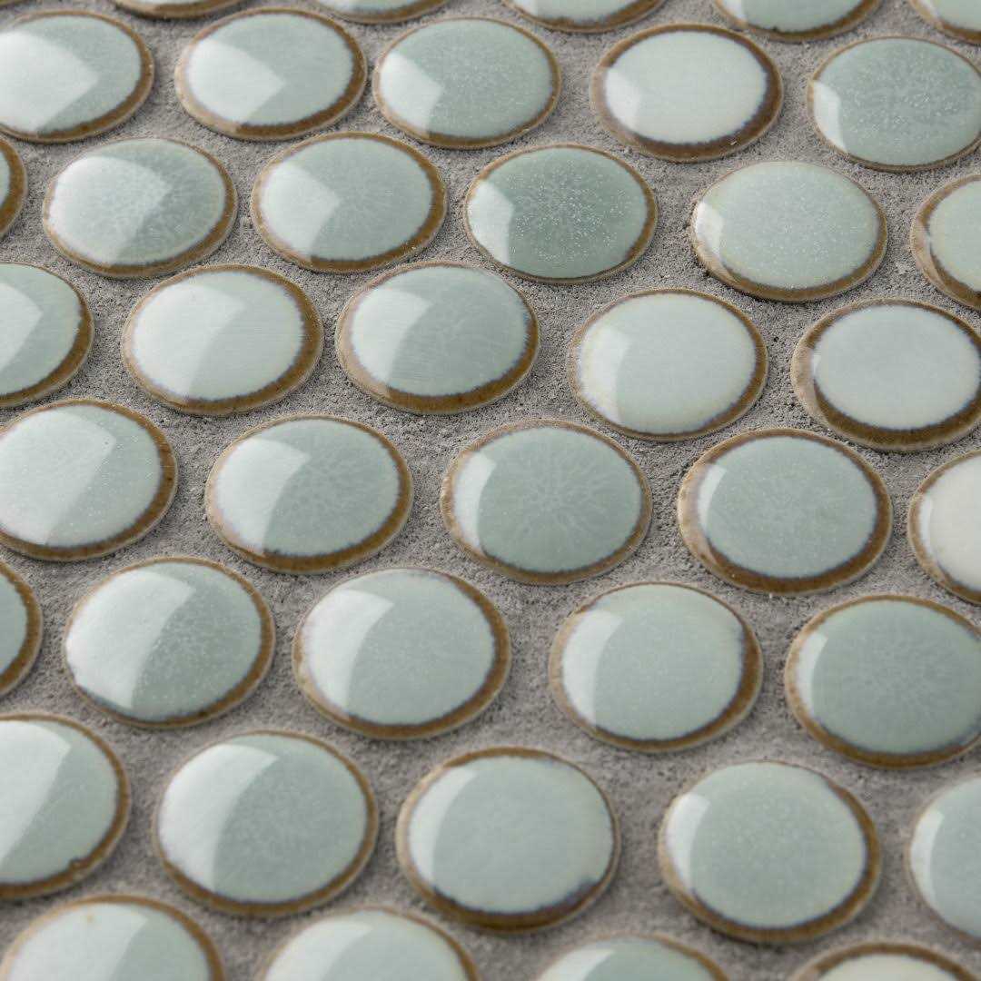 Hudson Penny Round 0.8 x 0.8 Porcelain Penny Round Mosaic Wall & Floor Tile Merola Tile - Cheap Fitting