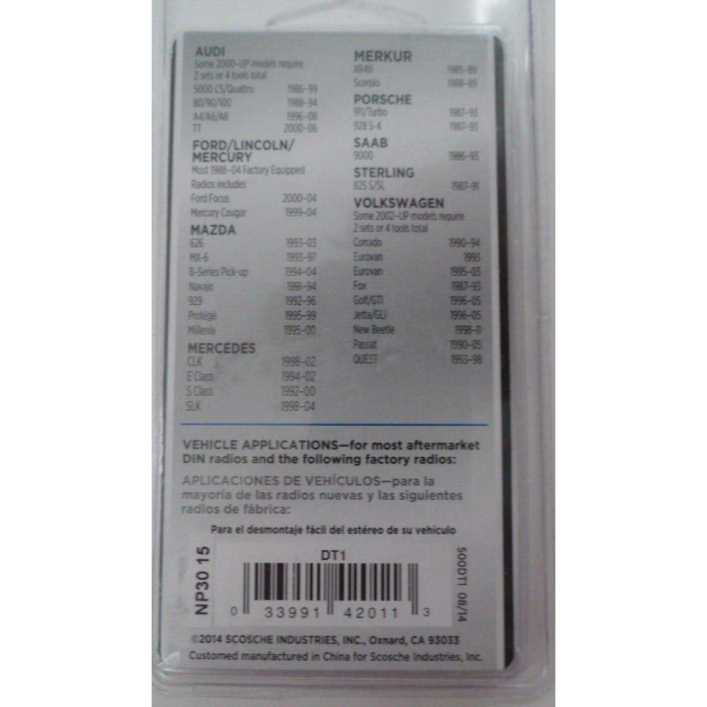 Scosche DT1 DIN Radio Removal Tool DT1-WP1 - Cheap Fitting