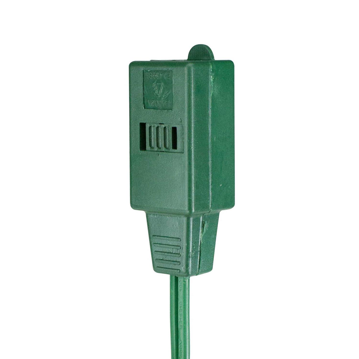 Northlight 9′ Green Indoor Extension Power Cord with 9-Outlets and Safety locks - Cheap Fitting