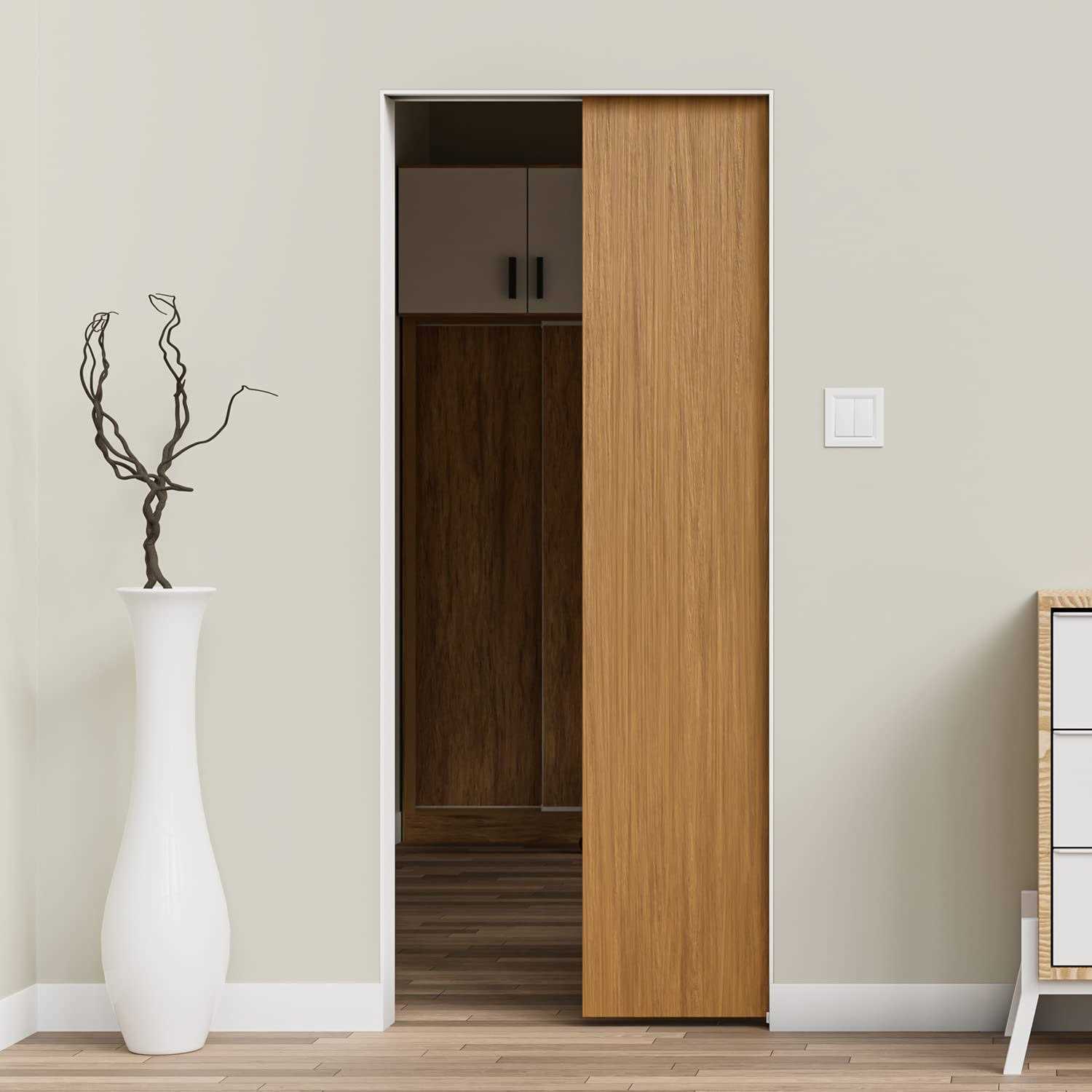 Pocket Sliding Door Hardware Kit and Frame Heavy Duty with Soft Close for 24-36 Inch Closet doors by Villar Home Designs - Cheap Fitting