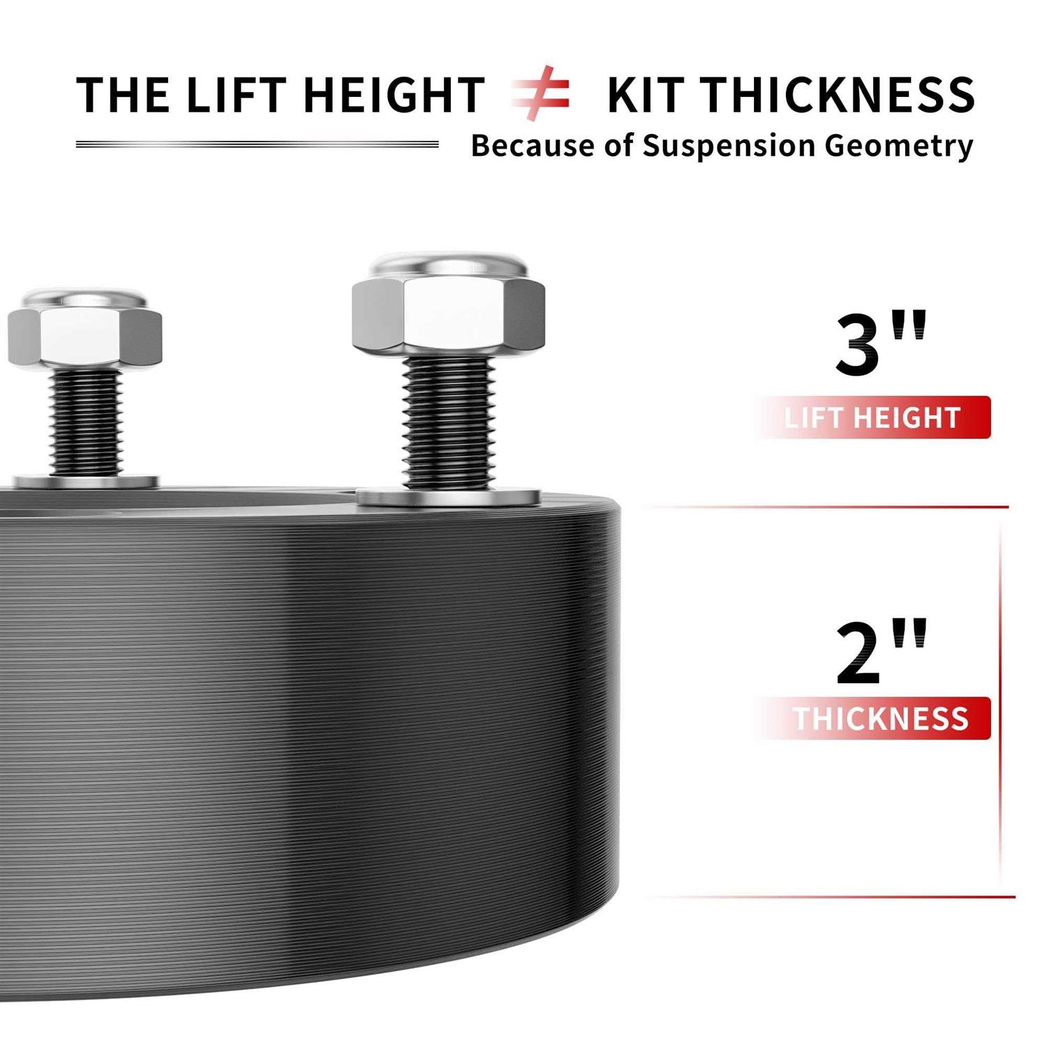 Leveling Lift Kit Compatible with 2004-2023 F150 Leveling Lift Kit Fit for 2004-2023 F150 2WD 4WD Forged Front Strut Spacers Raise the Front - Cheap Fitting