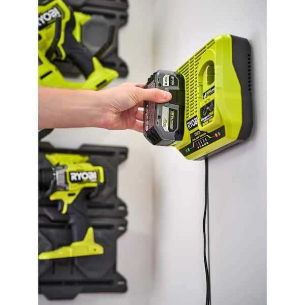 RYOBI ONE+ 18V Dual-Port Simultaneous Charger with ONE+ 18V Ah Lithium-Ion HIGH PERFORMANCE Battery - Cheap Fitting