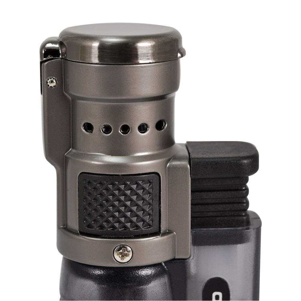 Vertigo by Lotus Cyclone Triple Torch Cigar Lighter Charcoal - Cheap Fitting