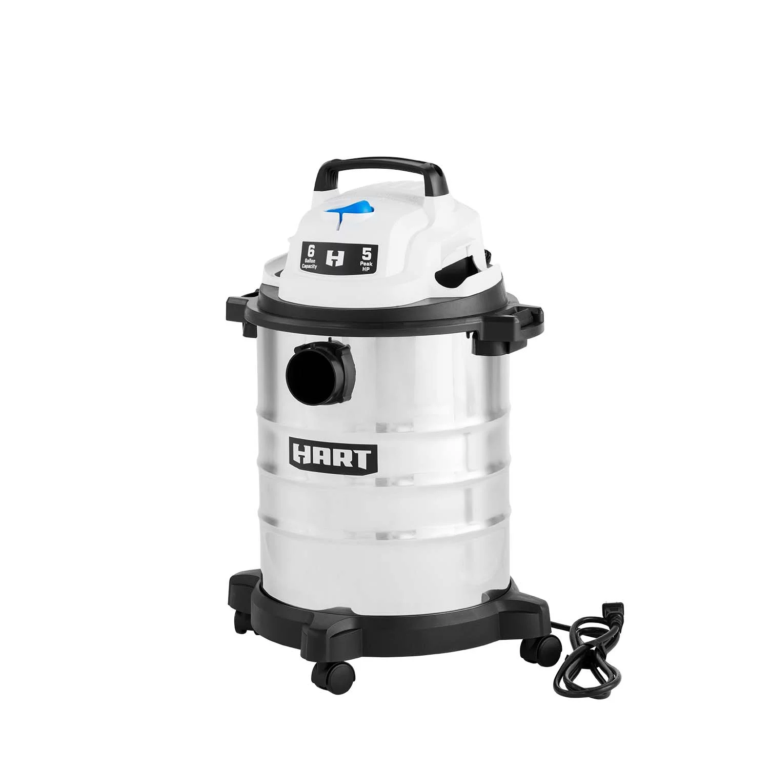HART 6 Gallon 5 Peak HP Stainless Steel Wet/Dry Vacuum with Bonus Car Cleaning Kit, New - Cheap Fitting