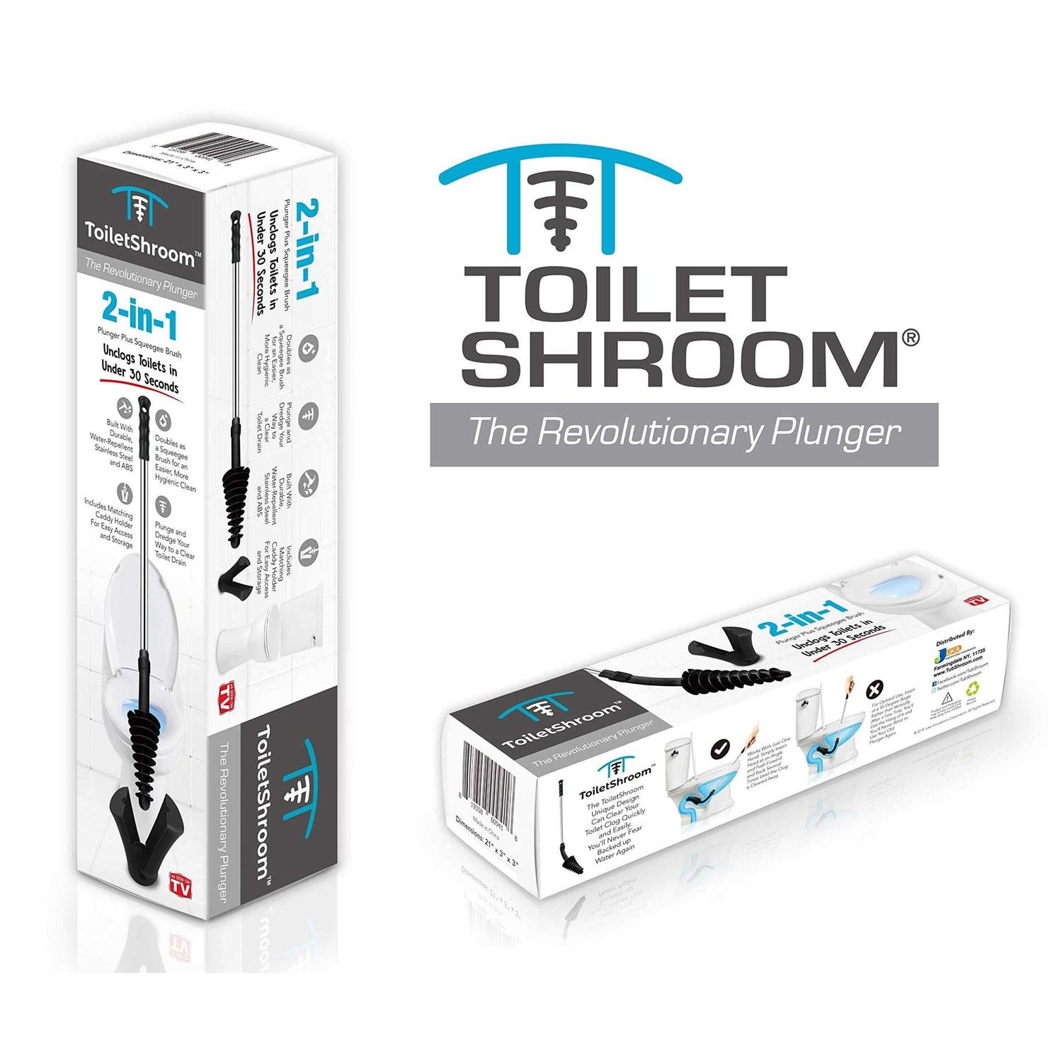 ToiletShroom Toilet Plunger with Holder TOILSHB101 - Cheap Fitting