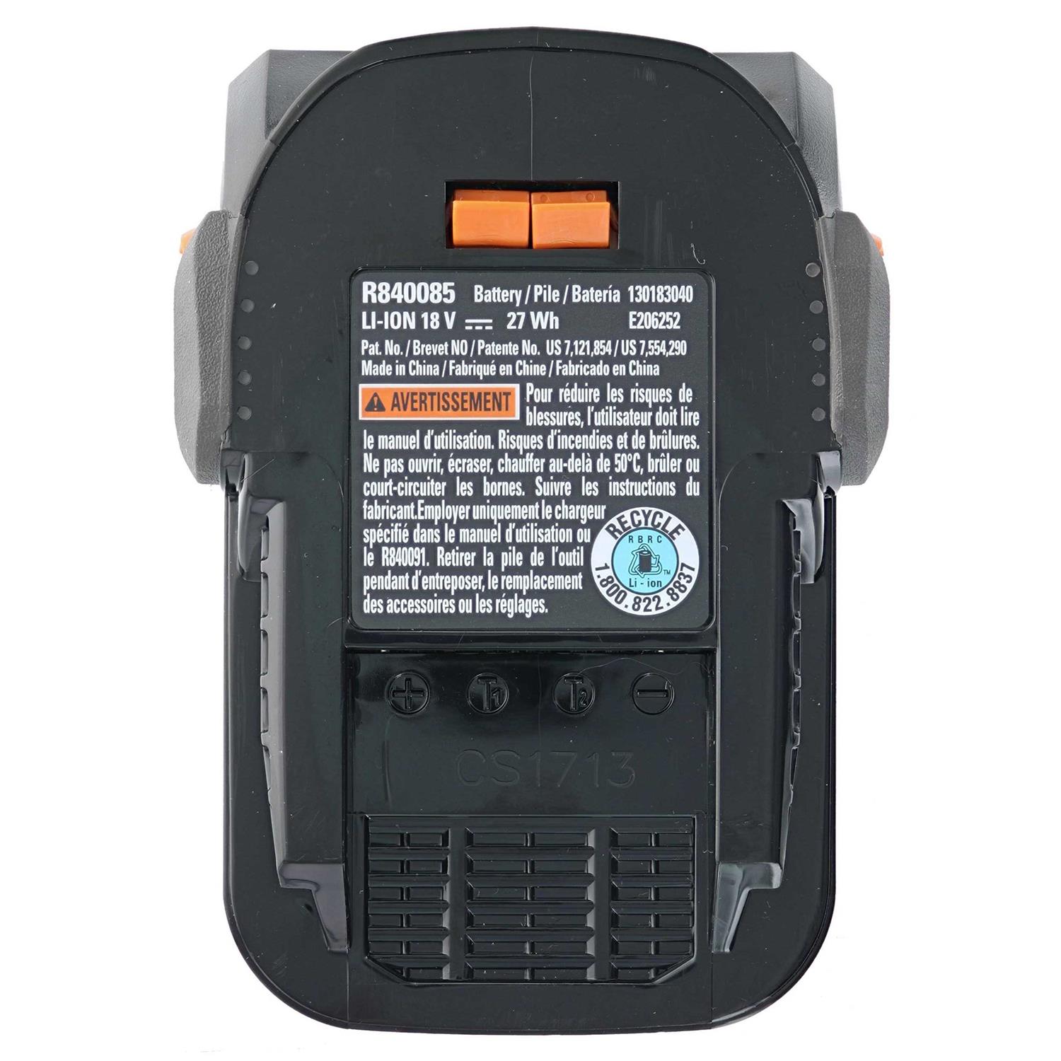 Ridgid AC840085 Lithium-Ion 1.5 Ah Compact Battery - Cheap Fitting