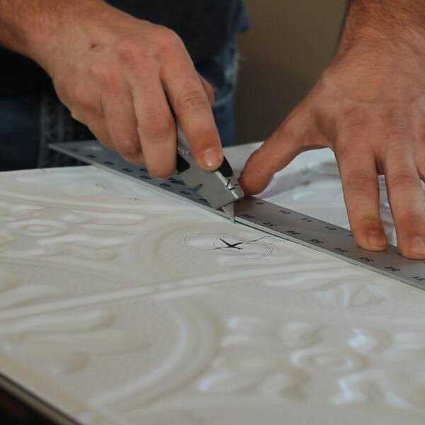 Fasade Diamond Plate Decorative Vinyl 2ft x 2ft Lay In Ceiling Tile - Cheap Fitting