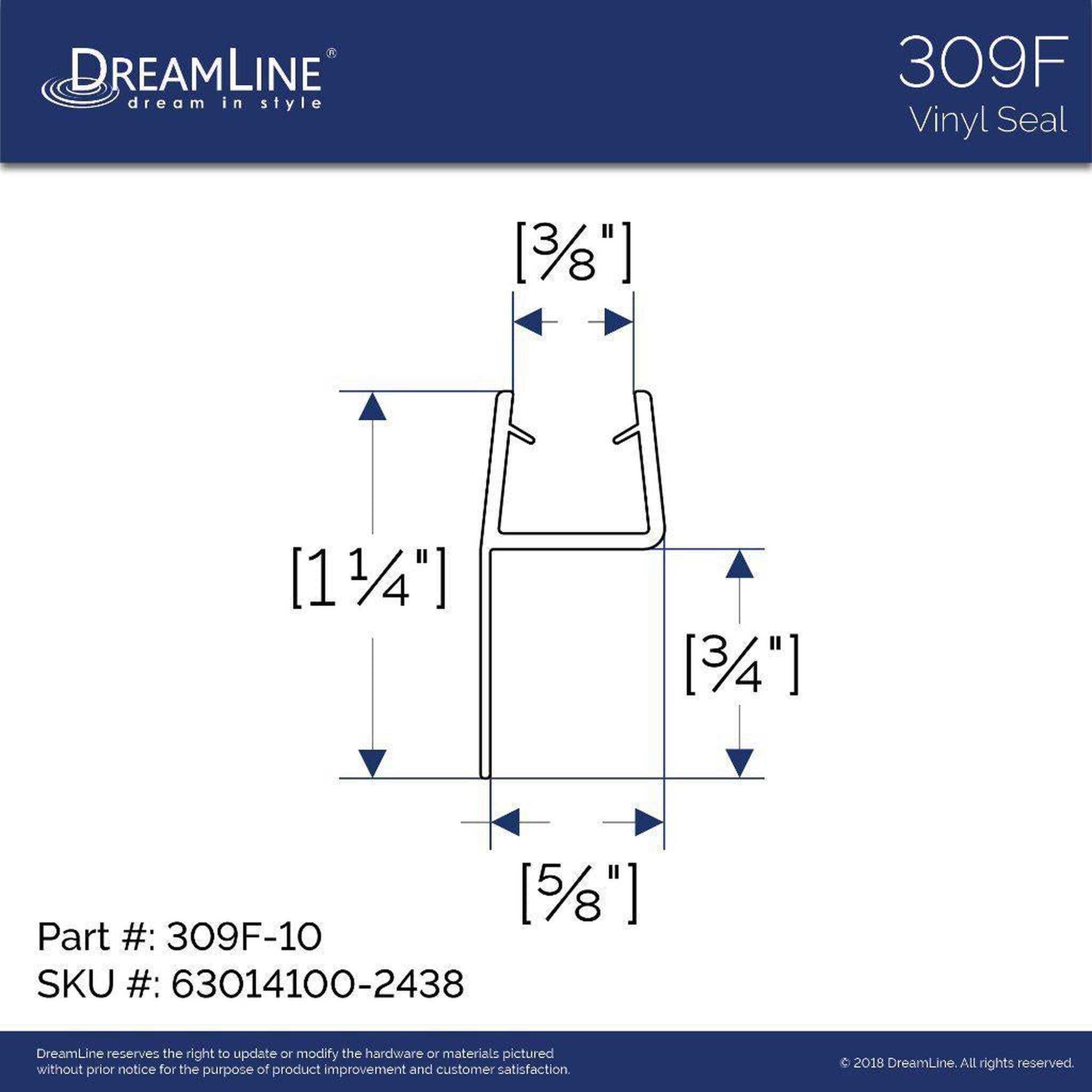 DreamLine Vinyl Seal Door Sweep - Cheap Fitting