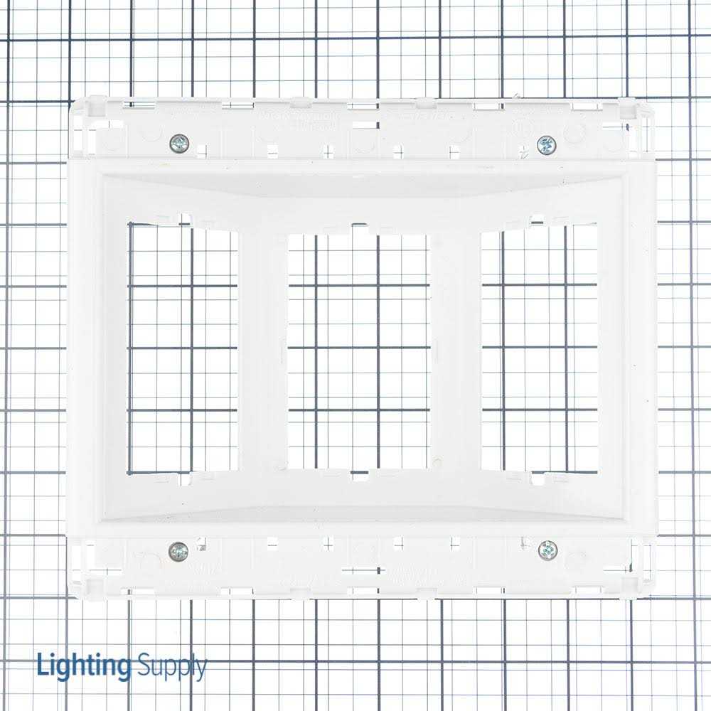 Pass & Seymour 3 Gang Recessed TV Media Box with Low Voltage Brush Insert TV3LVKITWCC2 - Cheap Fitting