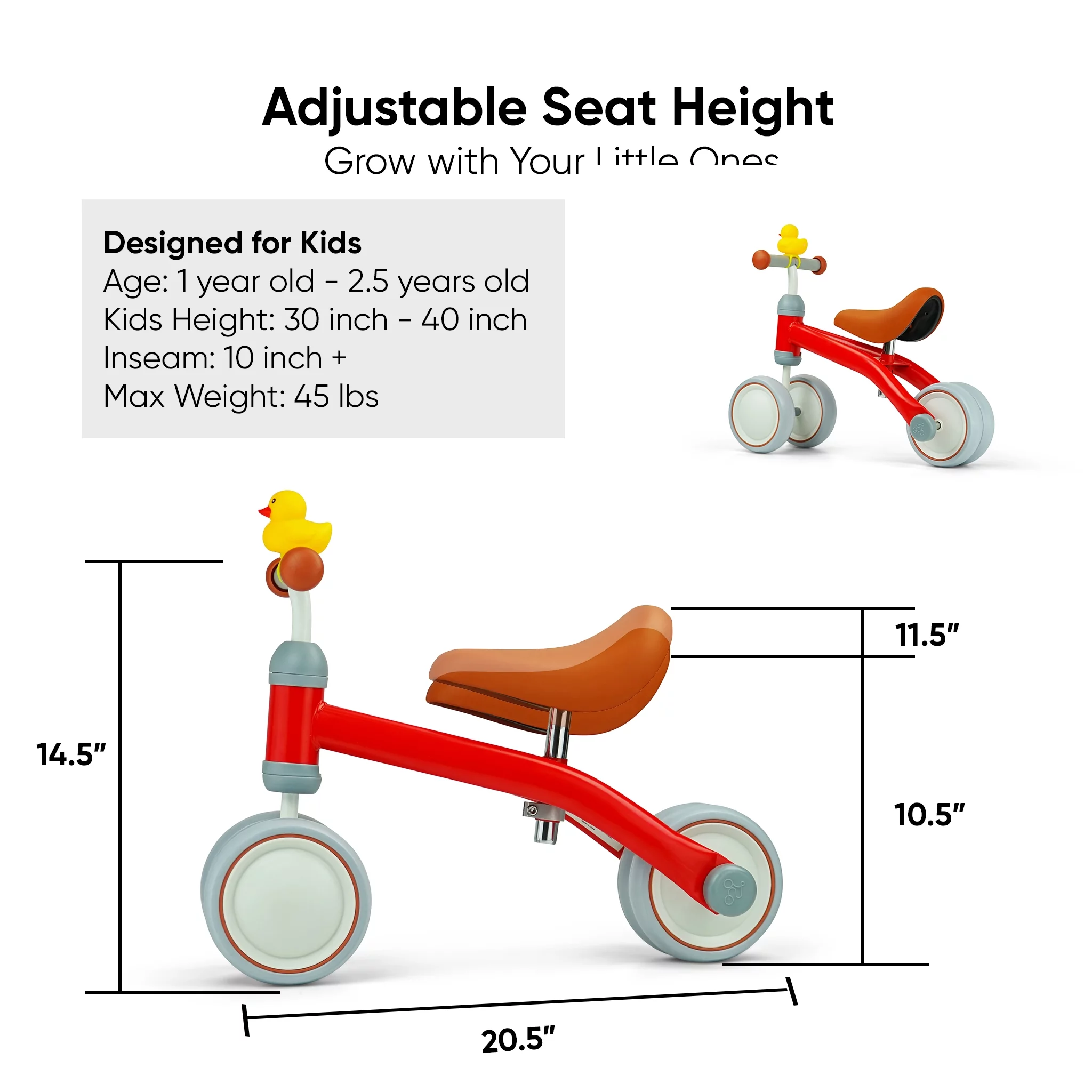 KRIDDO Baby Balance Bike for 1-2 Year Old Boy and Girl Gifts, Toddler Mini Bike for One Year Old First Birthday Gifts Baby Toys 12 Months to 2.5 Year Old, White - Cheap Fitting