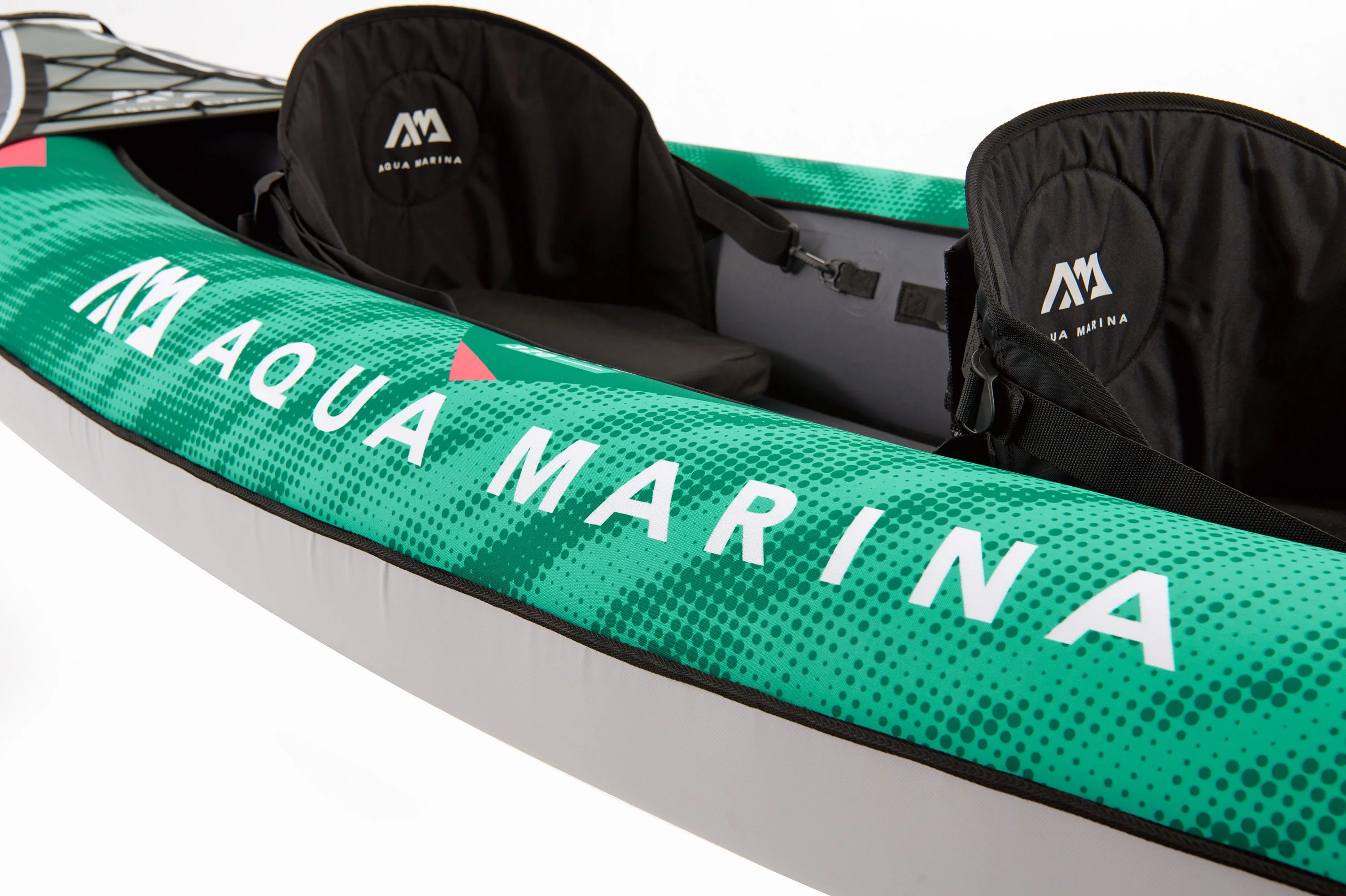 Aqua Marina, 2 Person, RECREATIONAL KAYAK - LAXO 106 - Inflatable KAYAK Package, including Carry Bag, Paddle, Fin, Pump & Safety Harness - Cheap Fitting