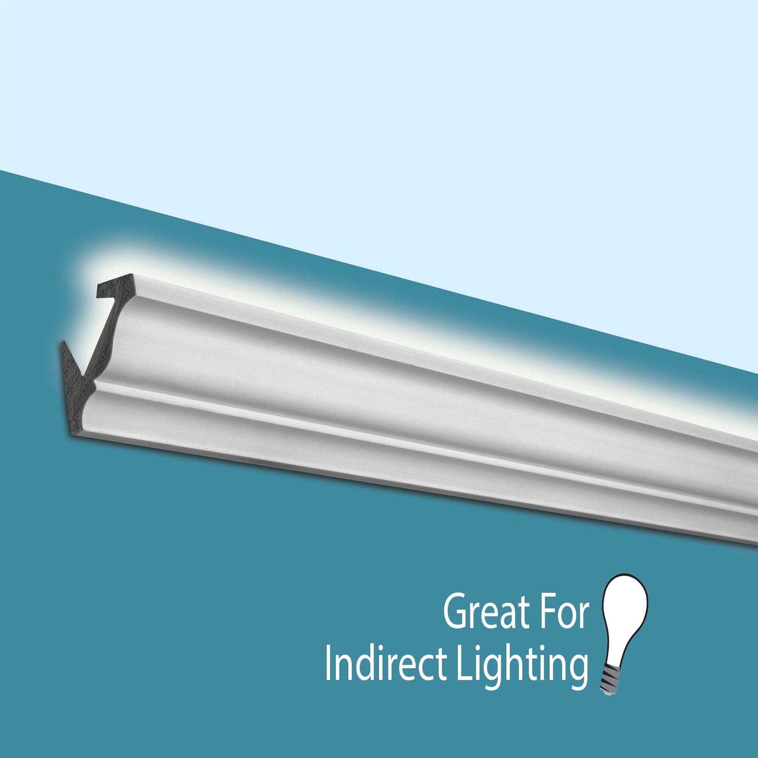 8 Ft Trim Fast Crown Molding Peel and Stick Ceiling Cornice TFM-49-A - Cheap Fitting