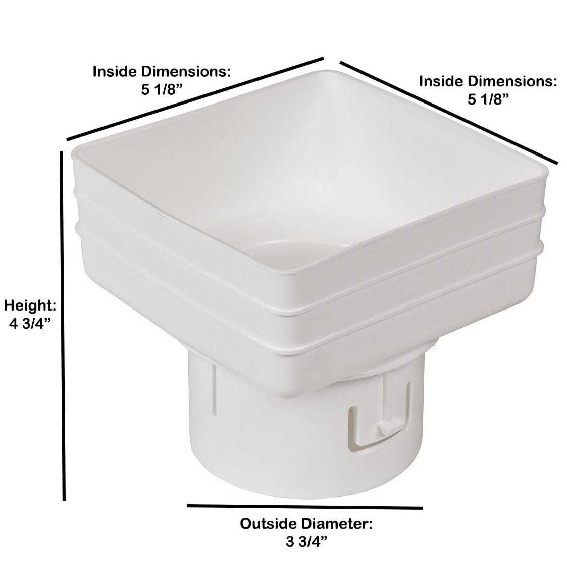 Plastic Universal Downspout to Drain Tile Adapter - Cheap Fitting