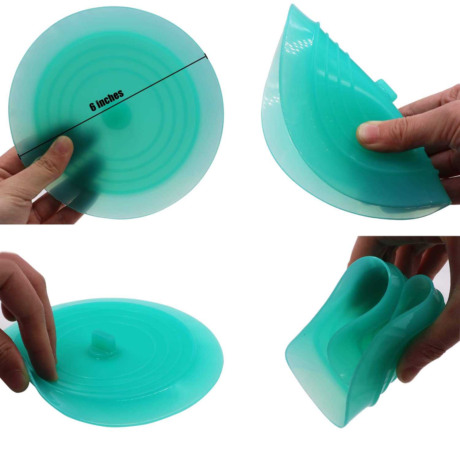 V-top Tub Stopper 2 Pack, 6 inches Large Silicone Drain Plug Hair Stopper Flat Suction Cover for Kitchen Bathroom and Laundry - Cheap Fitting