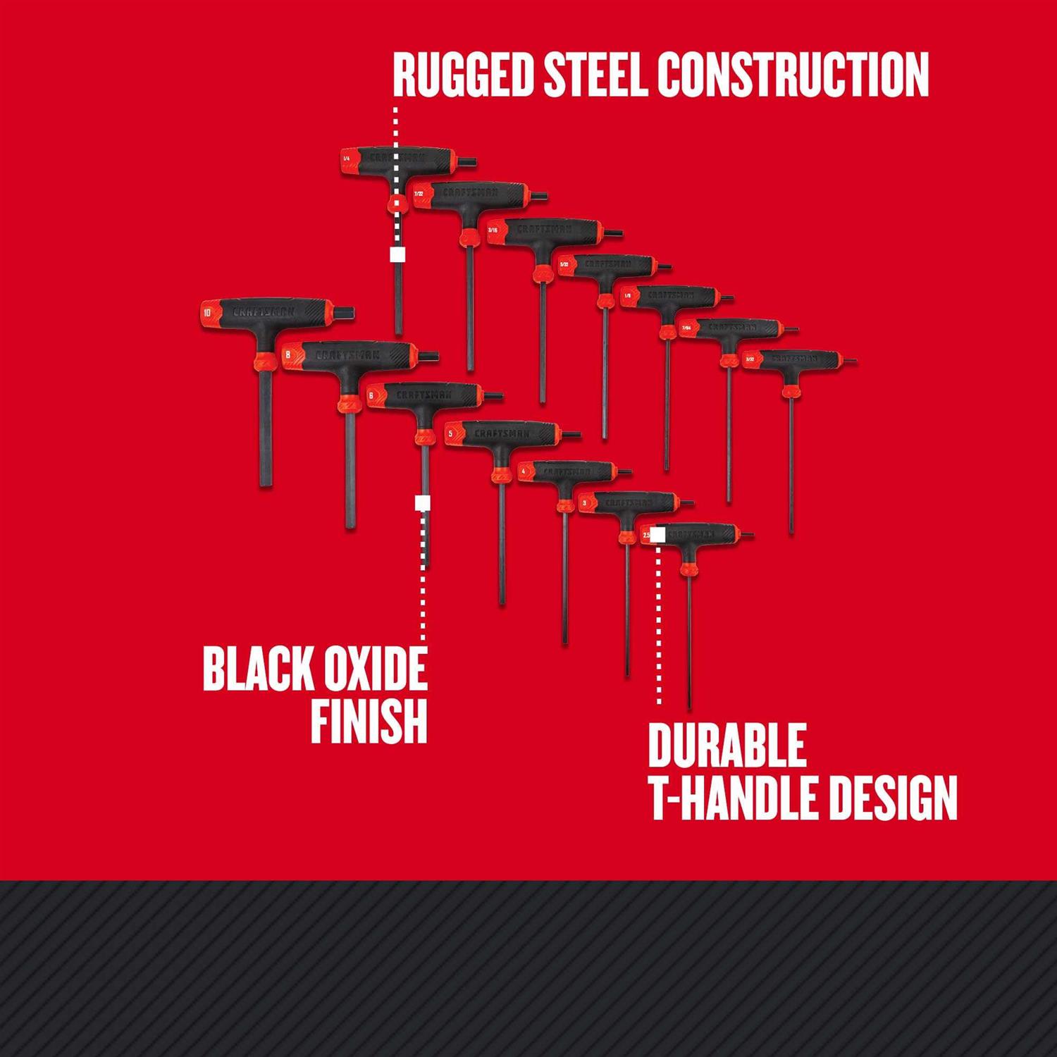 Craftsman T-Handle 14-Key Hex Set - Cheap Fitting