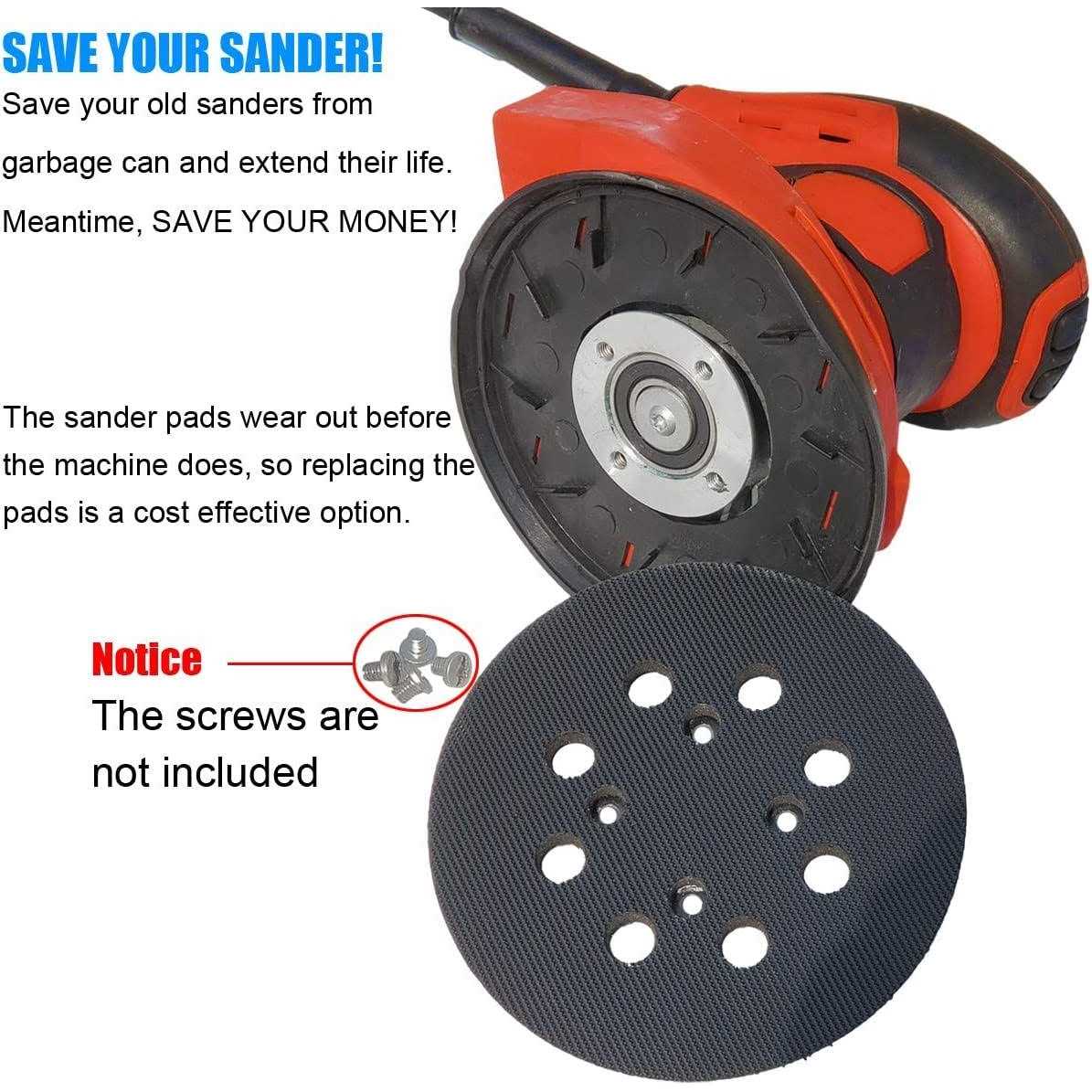 Standard 5 Hook and Loop Replacement Sander Pad for Milwaukee 2648-20 & 2648-21 Random Orbit Sanders - Cheap Fitting