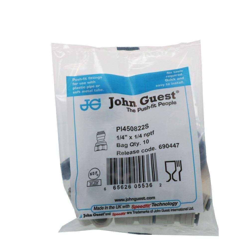 John Guest Acetal Copolymer Tube Fitting Adaptor PI450822S - Cheap Fitting
