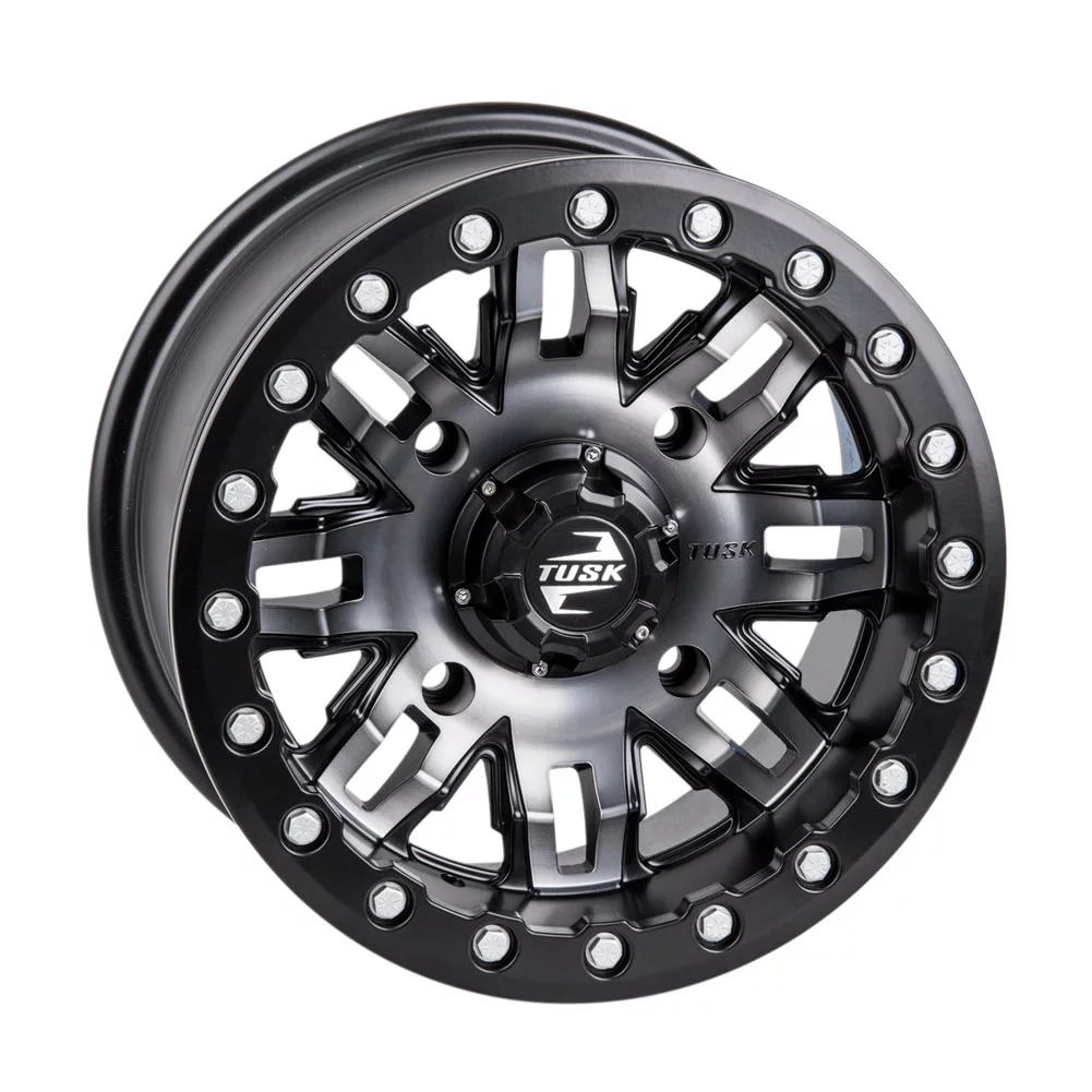 4/137 Tusk Teton Beadlock Wheel 15x7 5.0 + 2.0 Gun Metal/Black For CAN-AM Defender HD10 Pro Lone Star 2021-2022 - Cheap Fitting