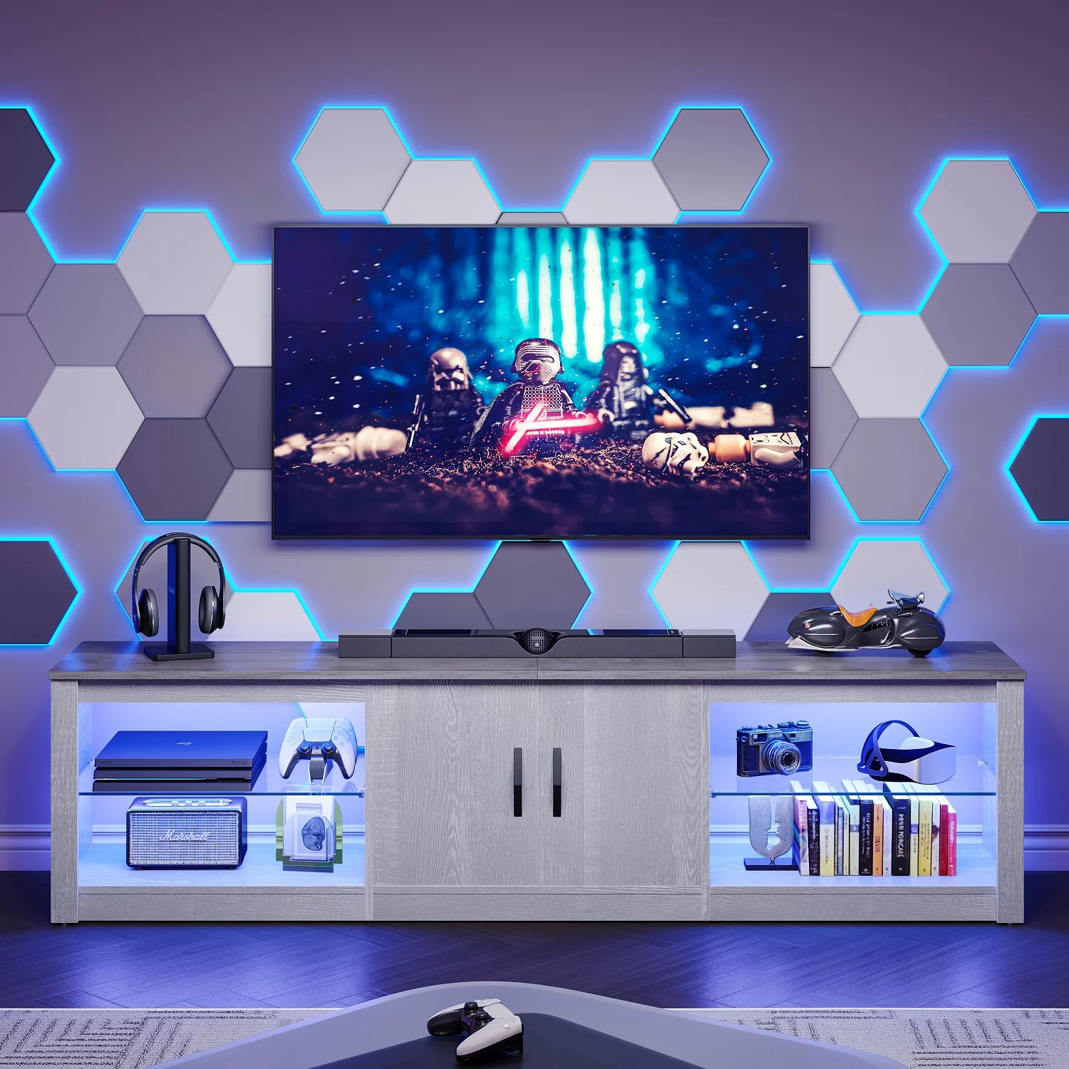 Bestier LED TV Stand for TVs up to 75