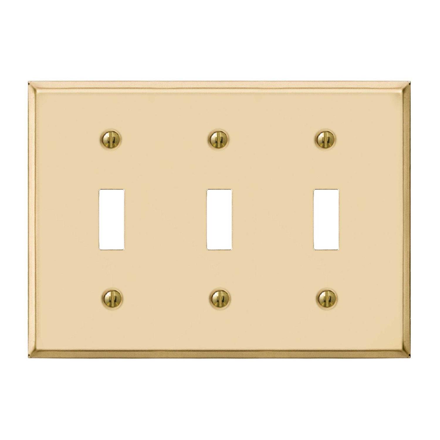 Jackson Deerfield 9BS108 Bright Brass Duplex Outlet Wall Plate - Cheap Fitting