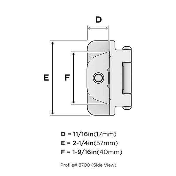 Amerock Double Demountable 3/8 Inset Cabinet Hinge BPR8700FB - Cheap Fitting