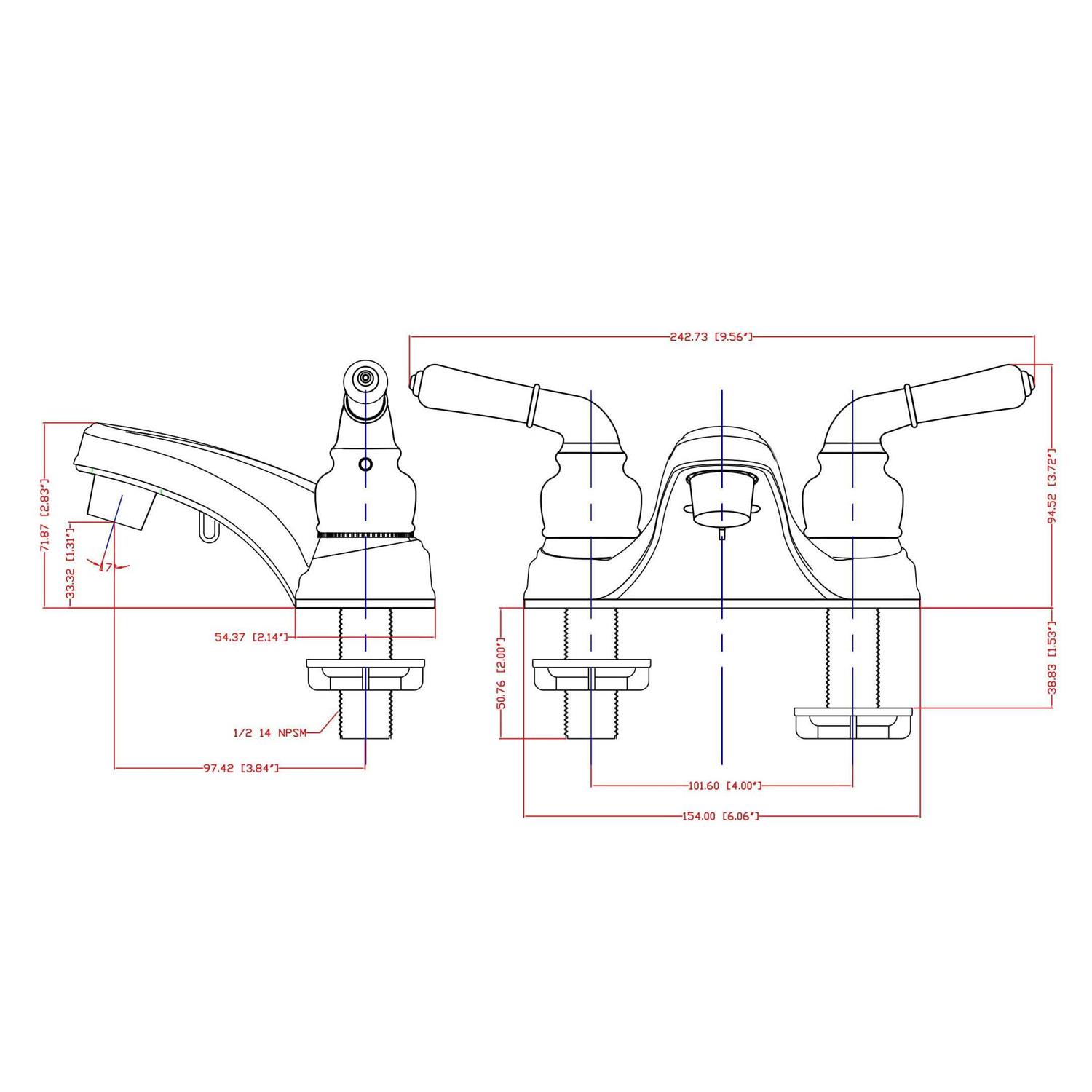 Plastic Non-Metallic Two-Handle - Cheap Fitting