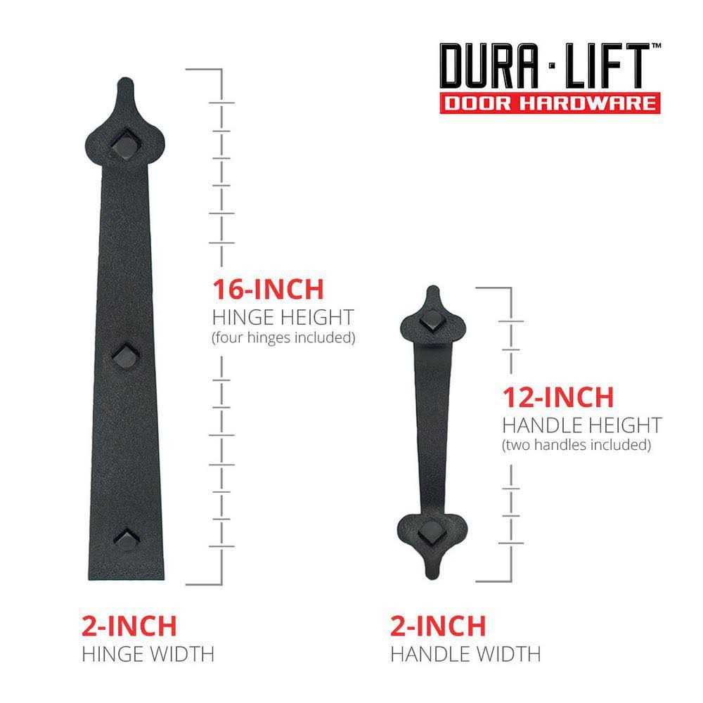 DURA-LIFT Ultra-Life Magnetic Decorative Carriage-Style Garage Door Accent Trim Hardware - Cheap Fitting