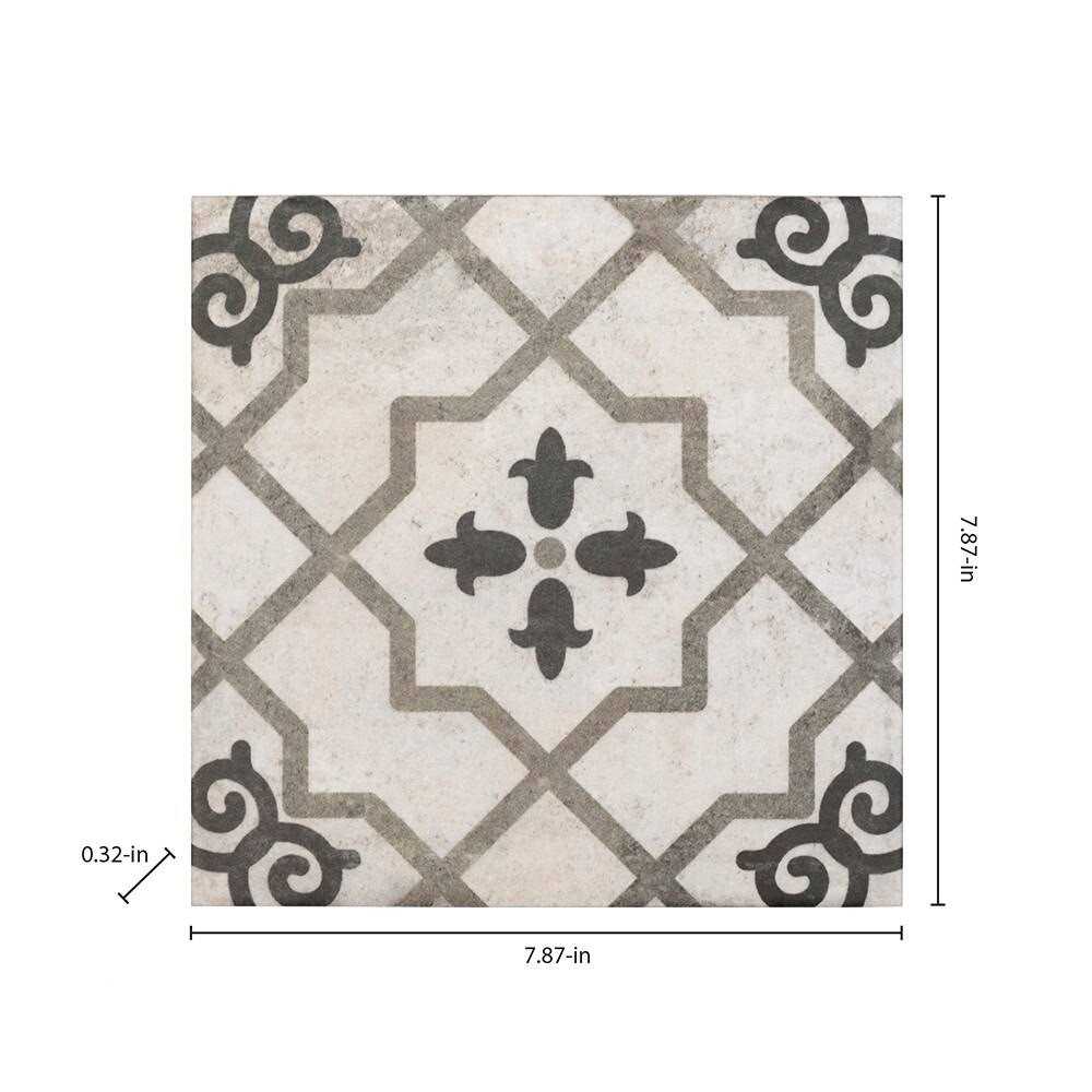 allen + roth Matte Porcelain Encaustic Floor & Wall Tile LW21102512 - Cheap Fitting