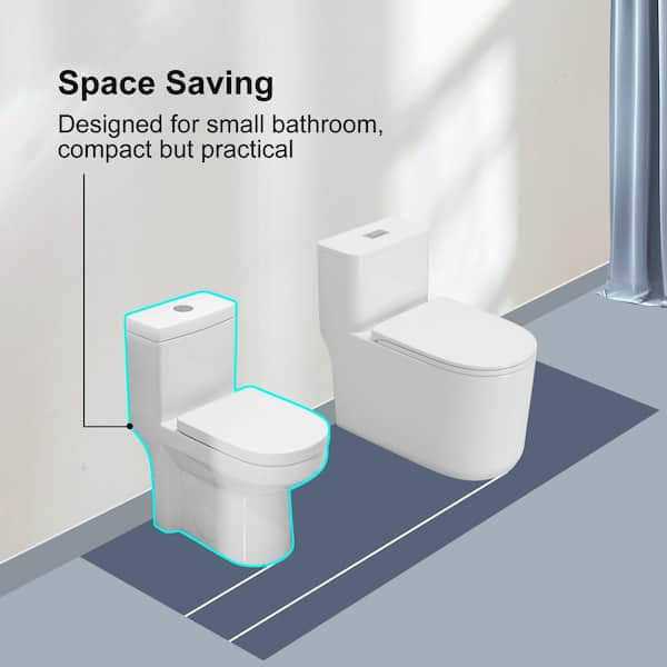 Hanikes One-Piece 1.1/1.6 GPF Dual Flush Round Toilet - Cheap Fitting