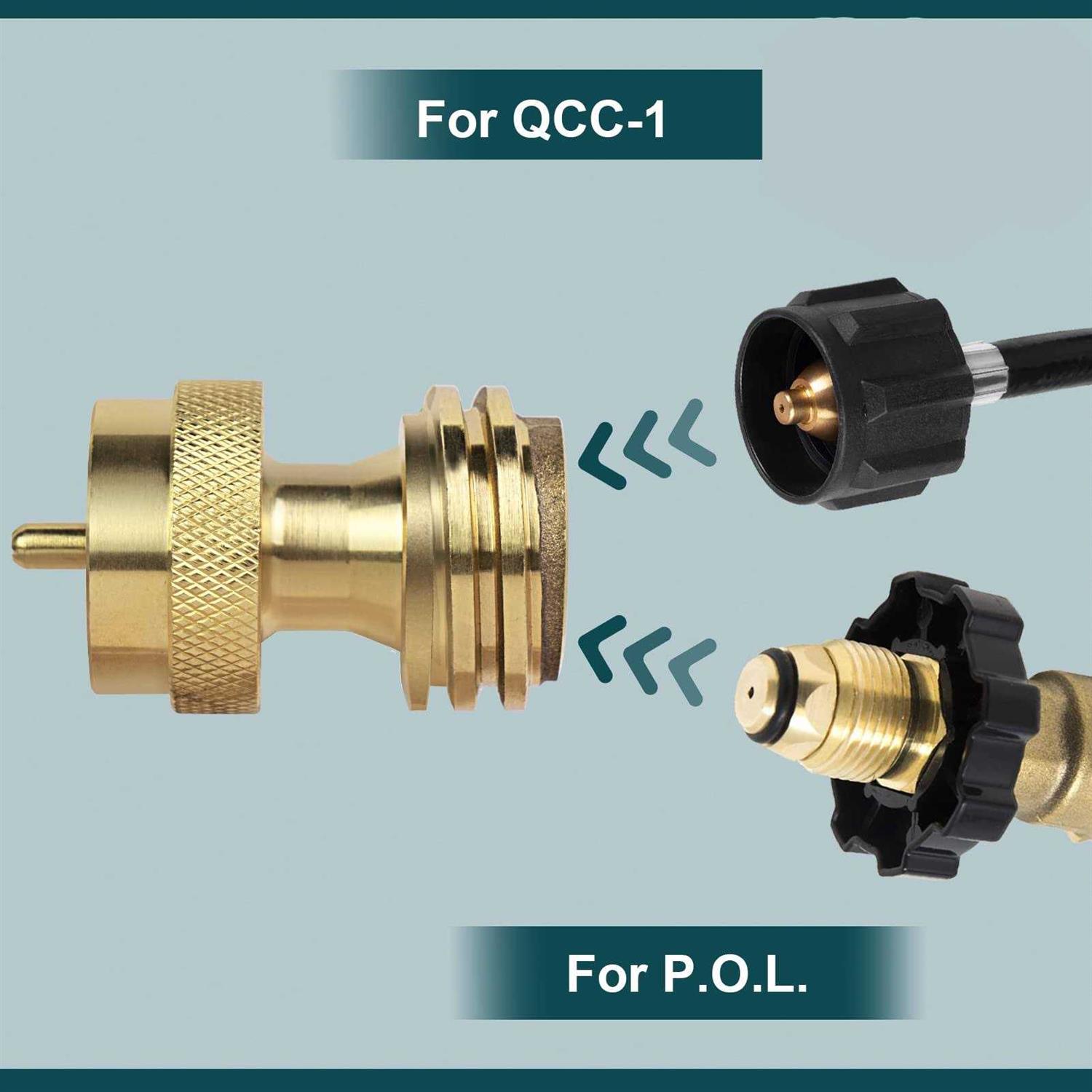 GASPRO 1lb Propane Tank Adapter 20lb to 1lb Converter Hook Up Small Propane Tanks When 20lb Ran Out - Cheap Fitting