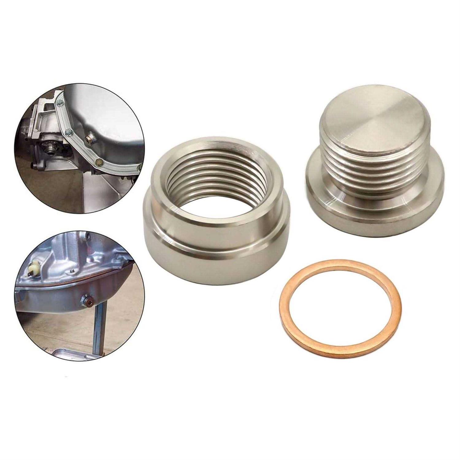 Fzjdsd 12mm Kit Steel Bung & Steel Plug + Washer Transmission sump drain Plug - Cheap Fitting