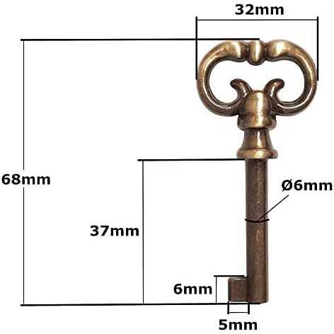 cyclingcolors Vintage Style Open Barrel Skeleton Key Hole Head Furniture Cabinet Antique - Cheap Fitting