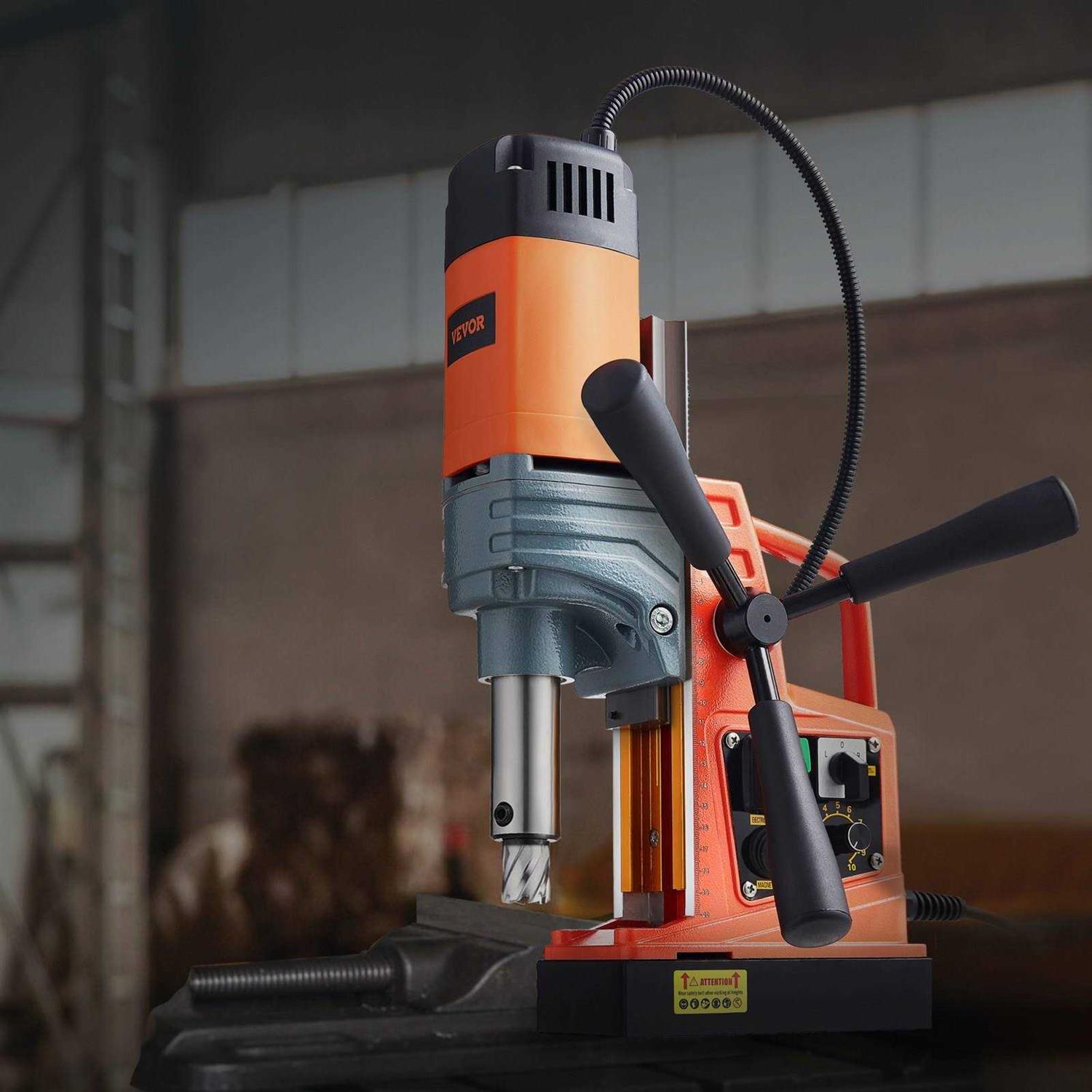 VEVOR Mag Drill Press 1300W 1.57 Boring Diameter 2922lbf Power Portable Magnetic Drill - Cheap Fitting