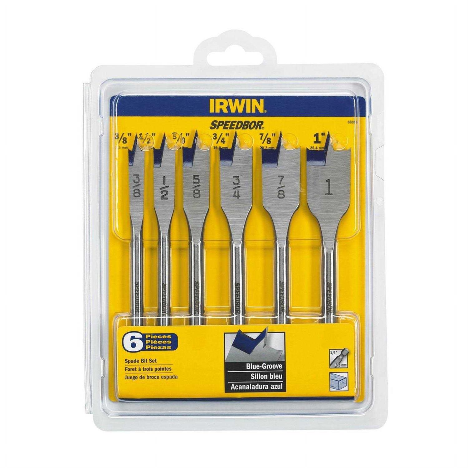 Irwin 88886 Speedbor Spade Bit Set - Cheap Fitting