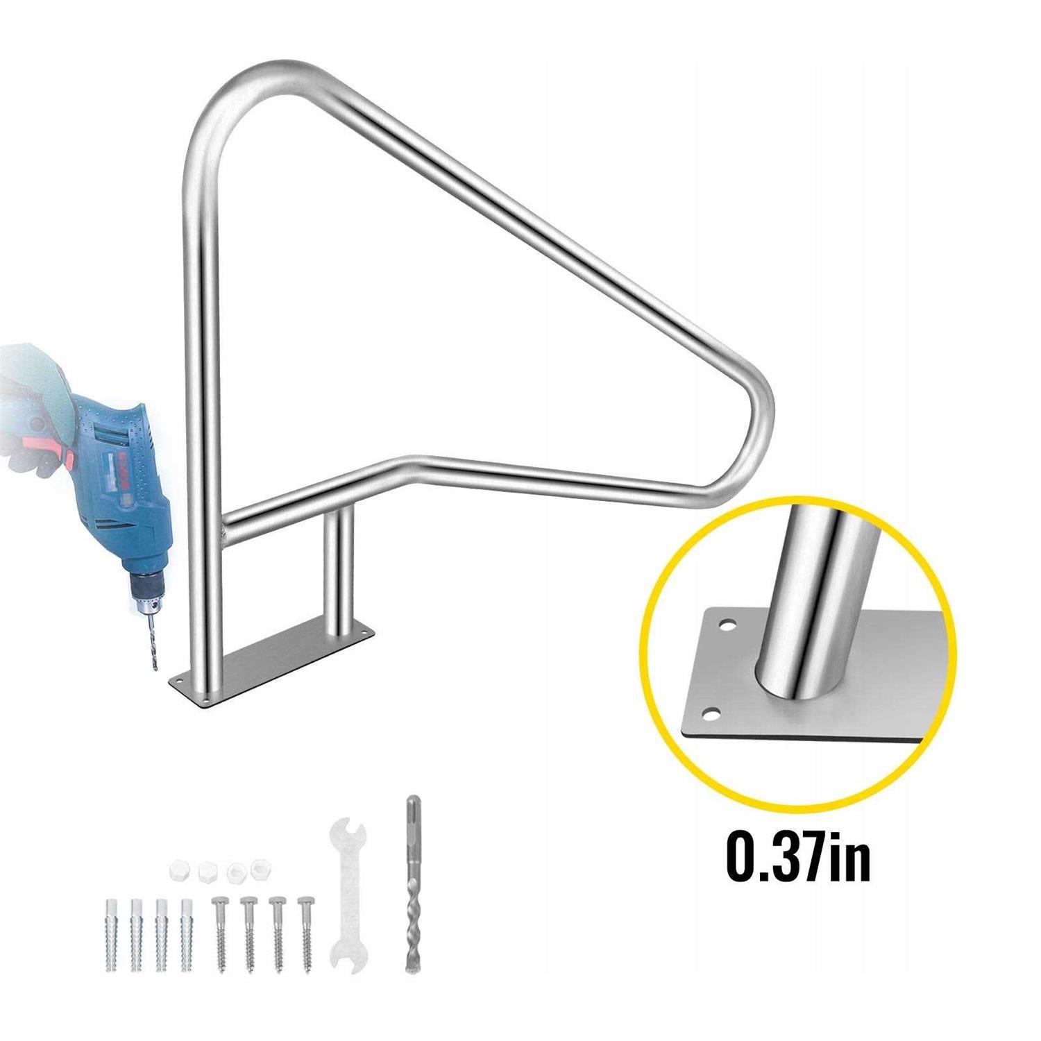 VEVOR Pool Rail Pool Railing Pool Handrail Stainless Steel - Cheap Fitting
