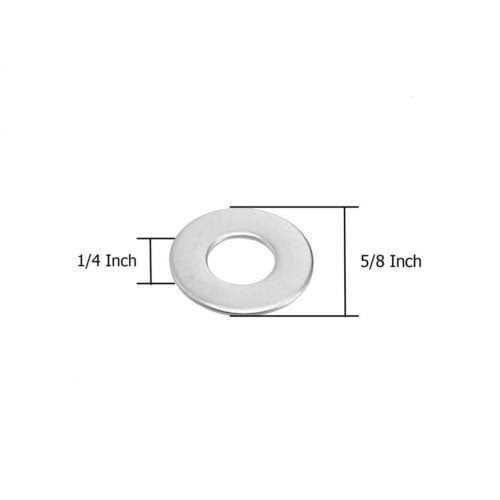KANSPHY 1/4 Stainless Flat Washer 5/8 Outside Diameter - Cheap Fitting