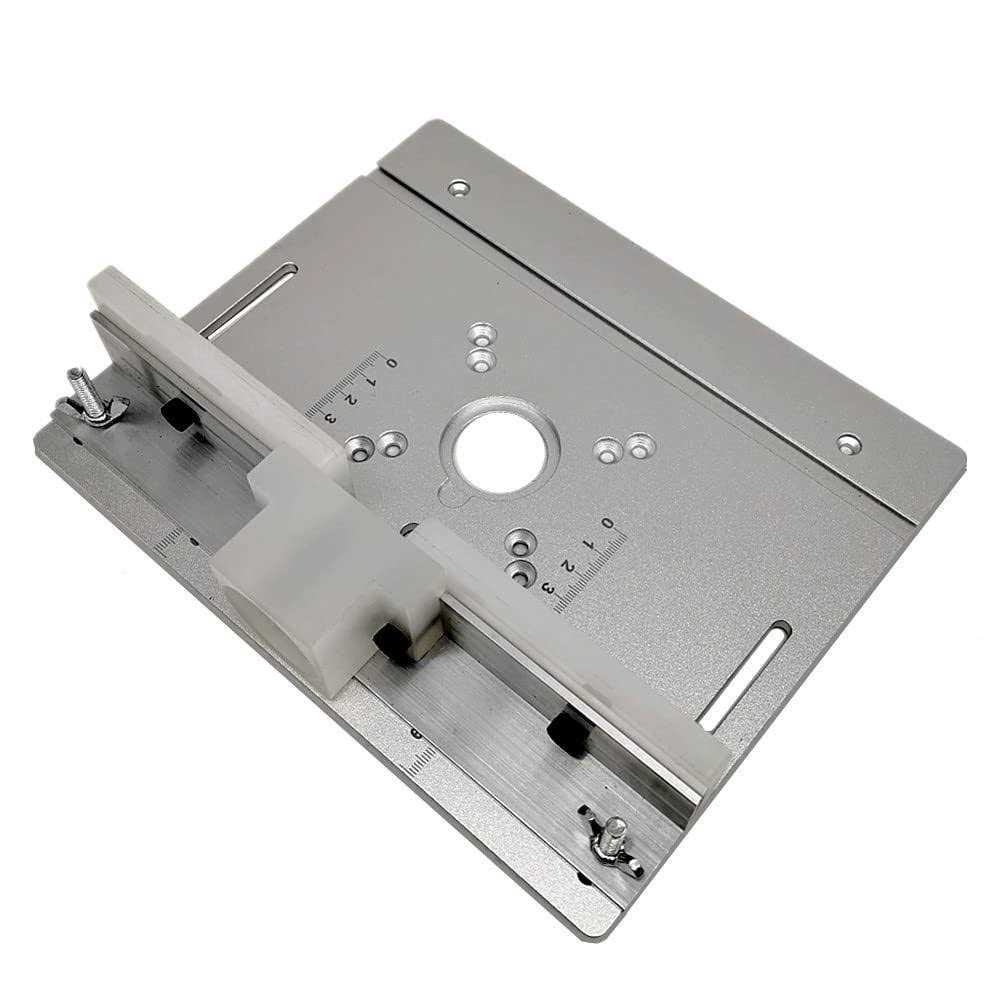 Aluminum Router Table Insert Plate W/miter Gauge for Woodworking Benches Table Saw Multifunctional Trimmer Engraving Machine - Cheap Fitting